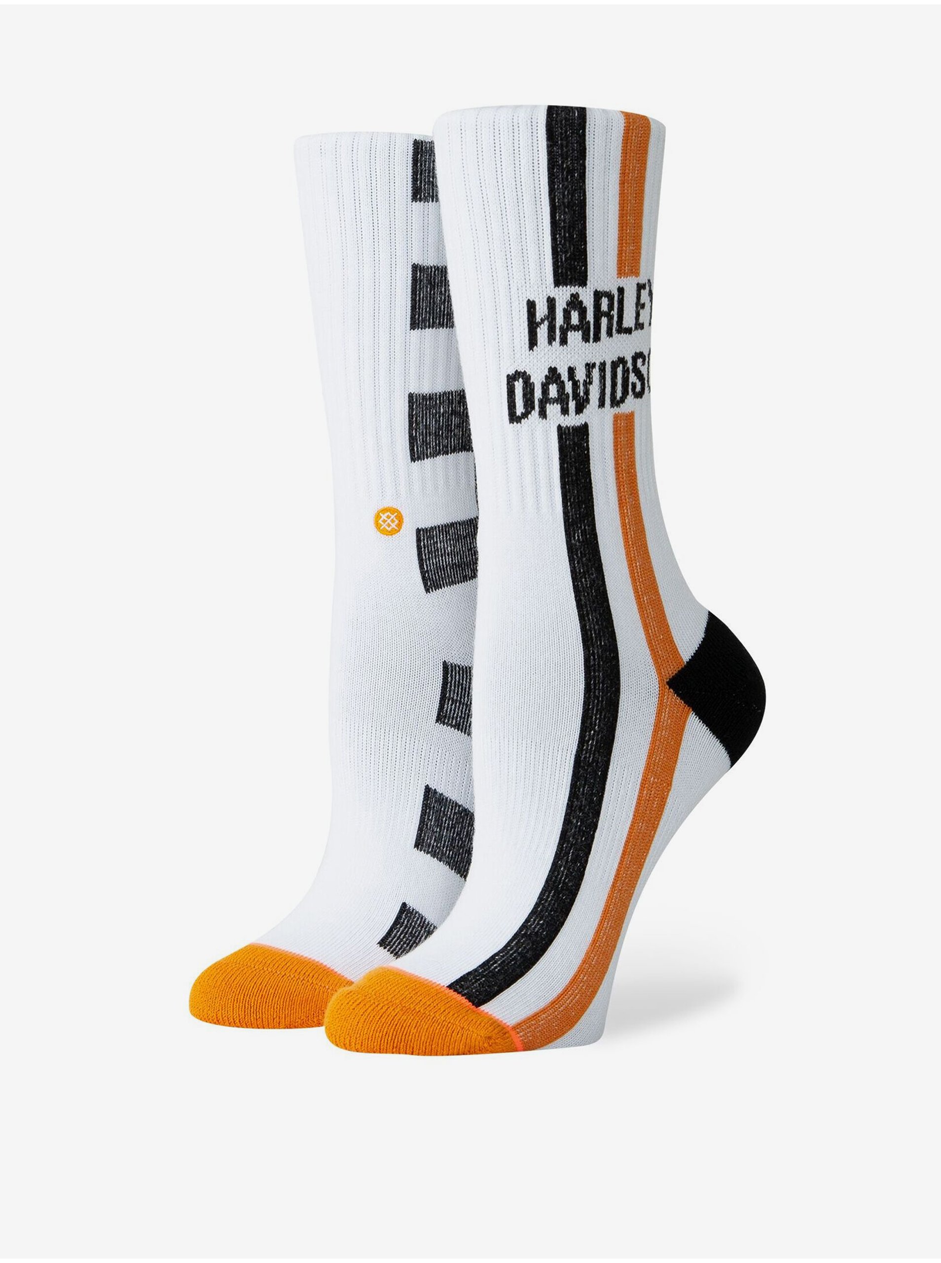 Lacno Biele dámske vzorované ponožky Stance Harley Checkers