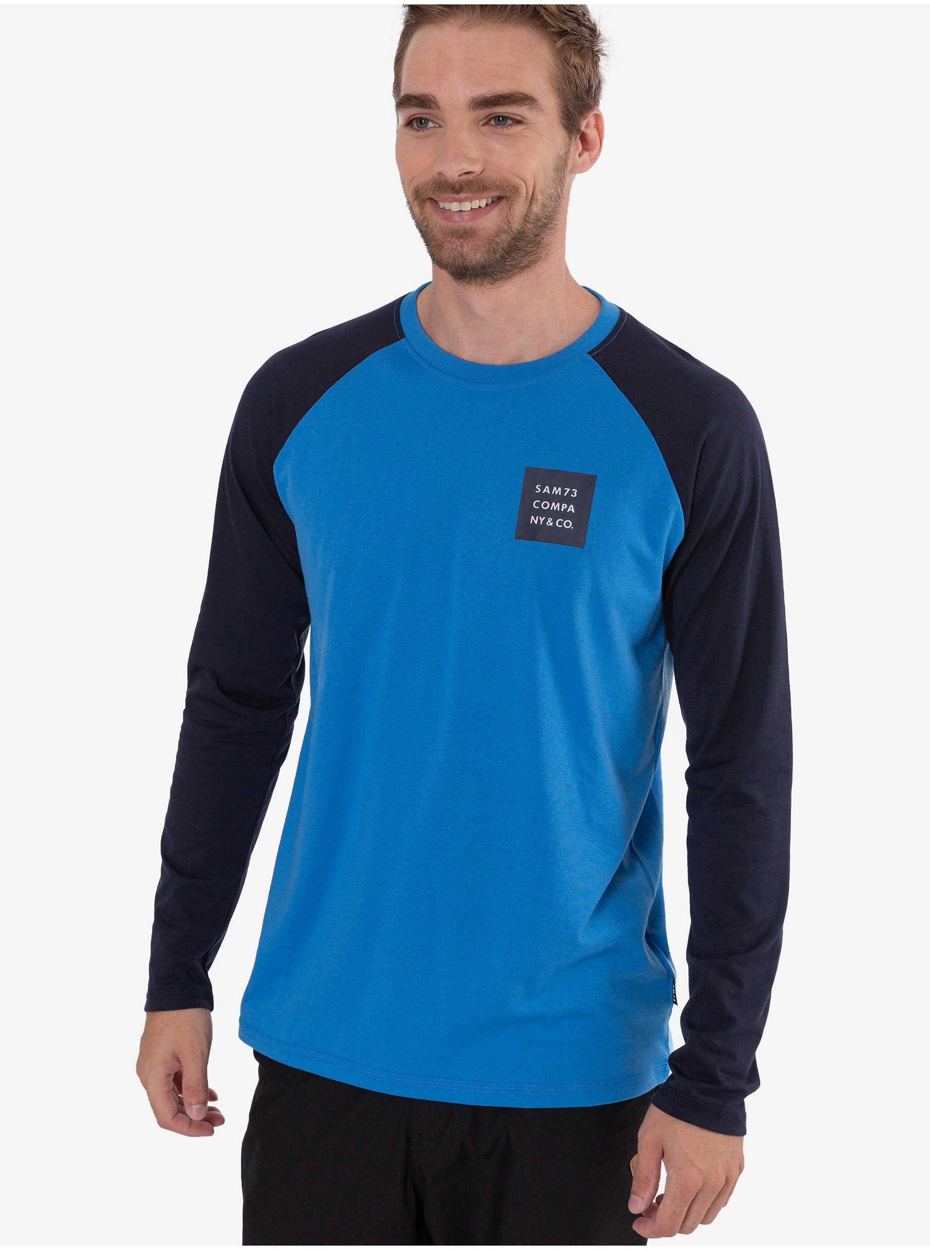 E-shop Černo-modré pánské tričko Sam 73