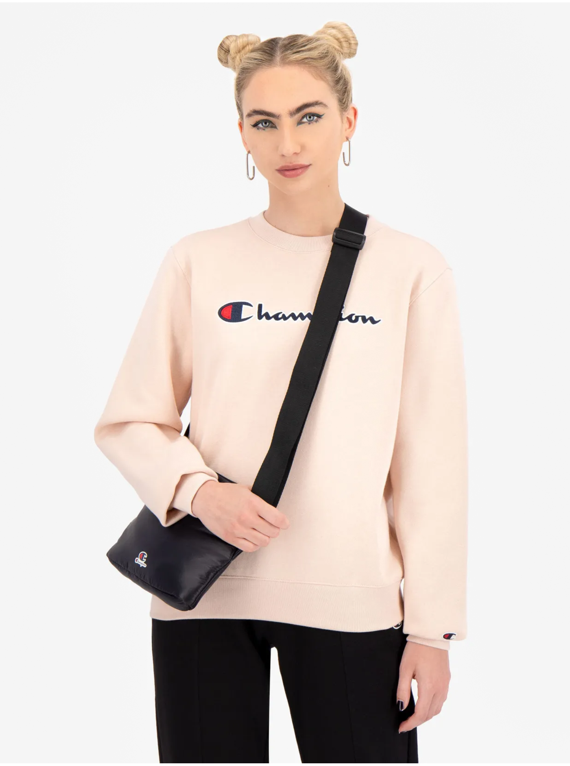 E-shop Světle růžová dámská mikina Champion