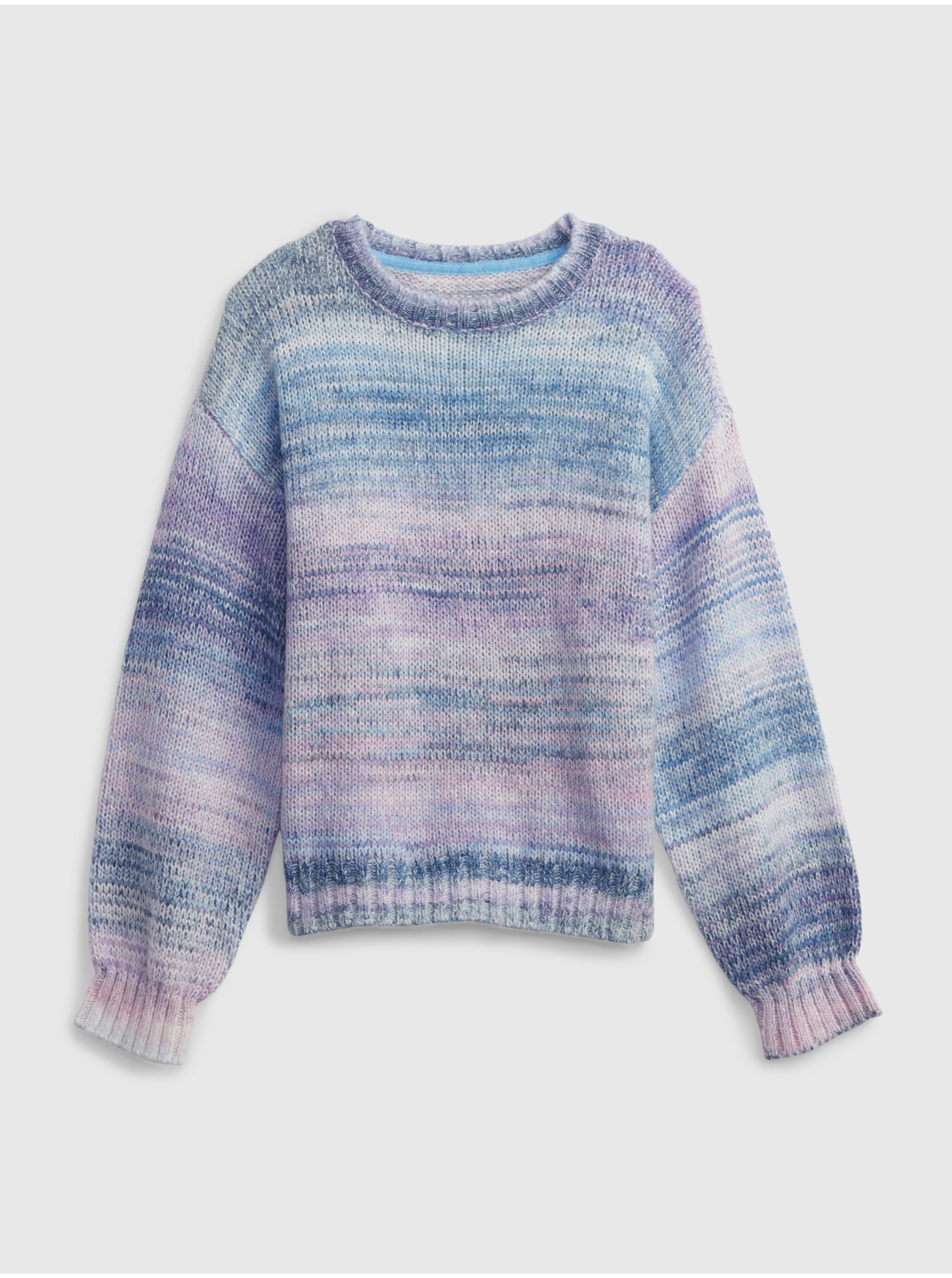 E-shop Modrý holčičí svetr pletený melír GAP