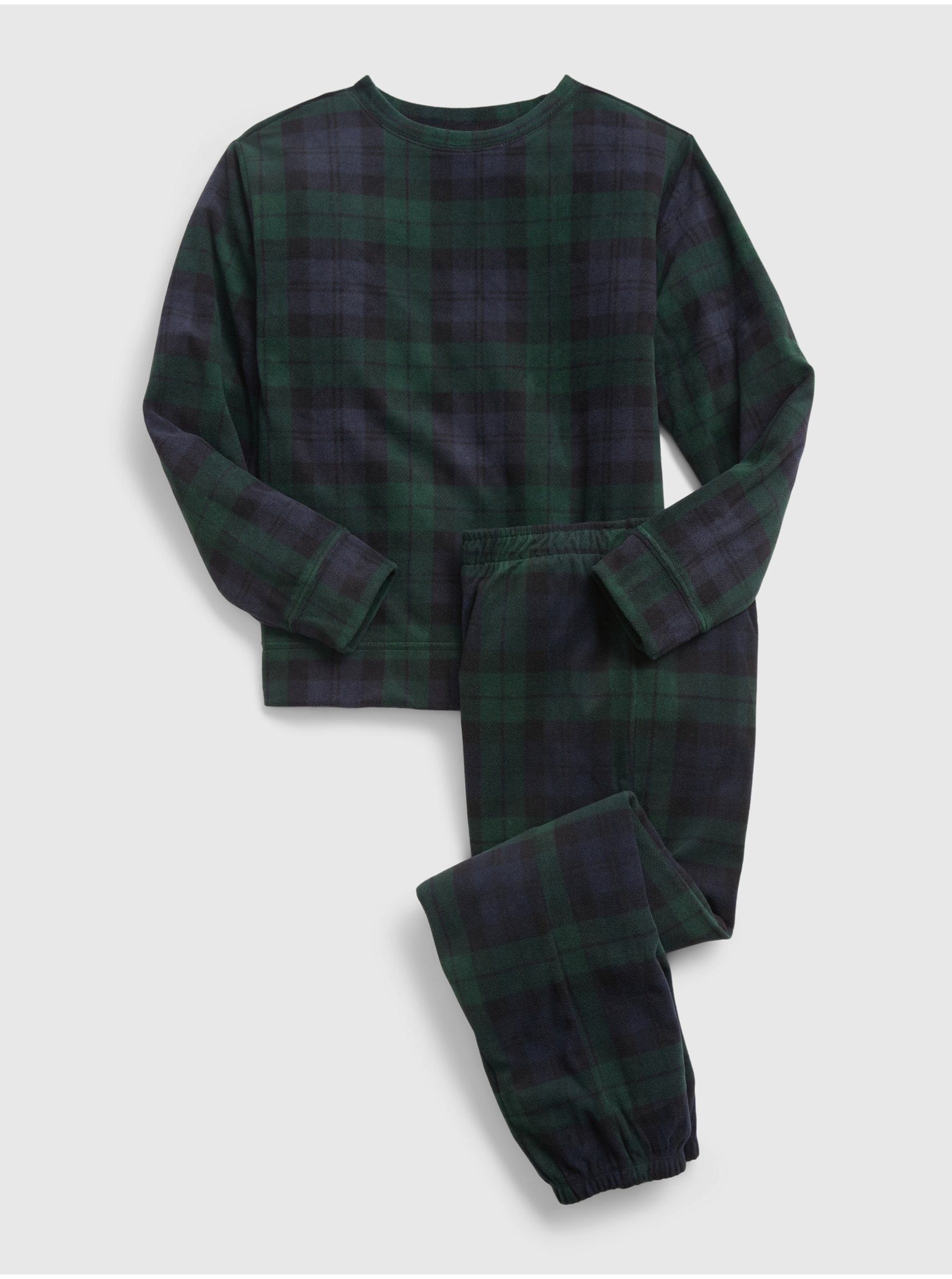E-shop Černé klučičí pyžamo kostkované GAP