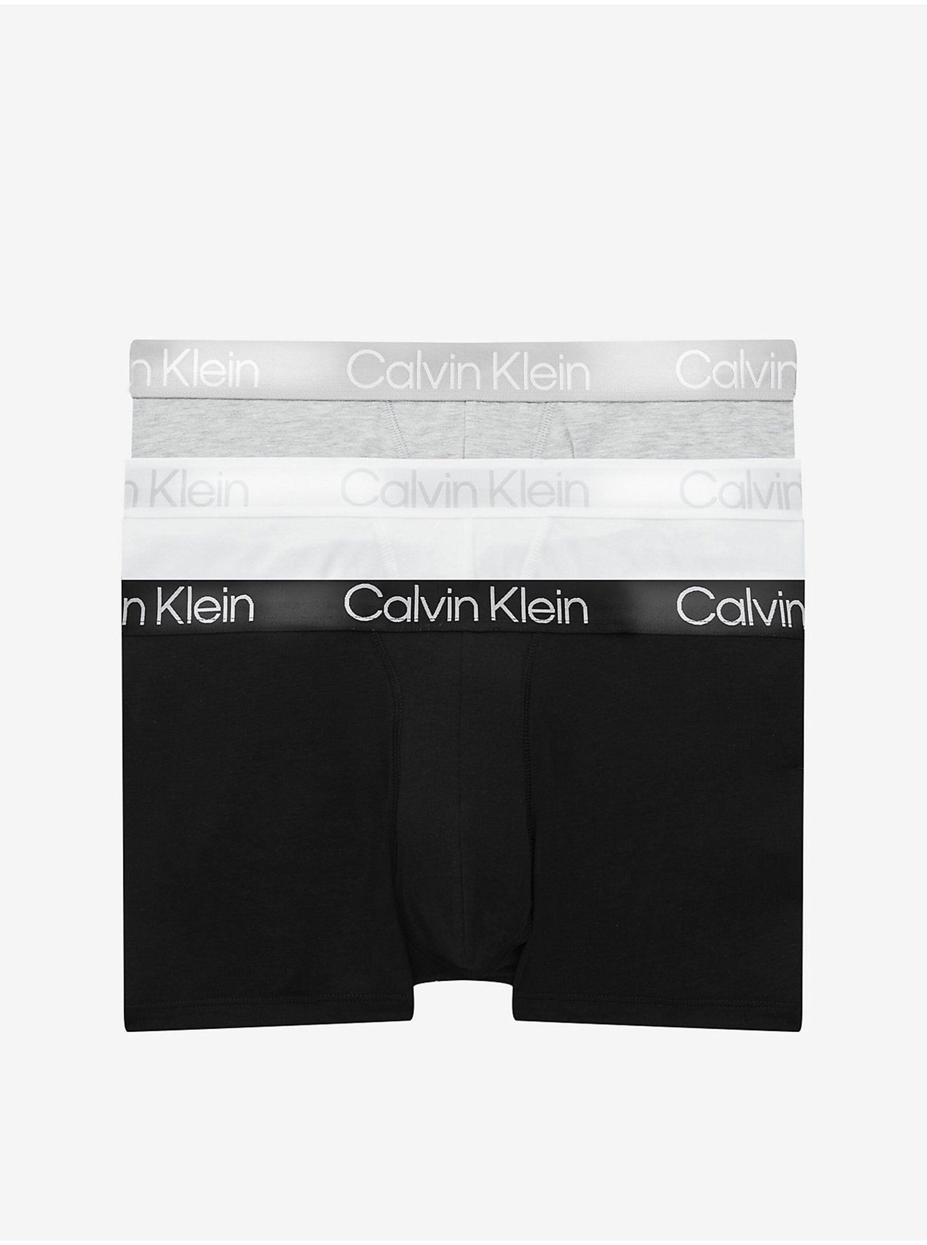 Lacno Boxerky pre mužov Calvin Klein - čierna, svetlosivá, biela