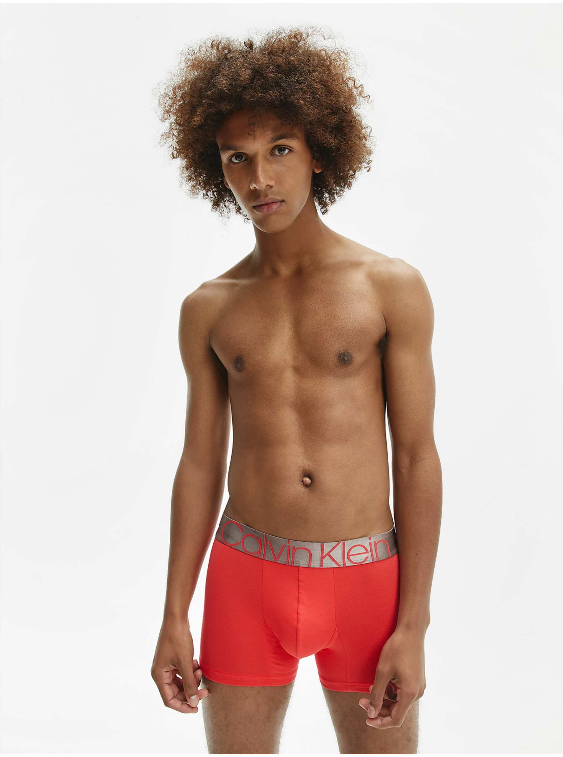 Levně Červené boxerky Calvin Klein Underwear