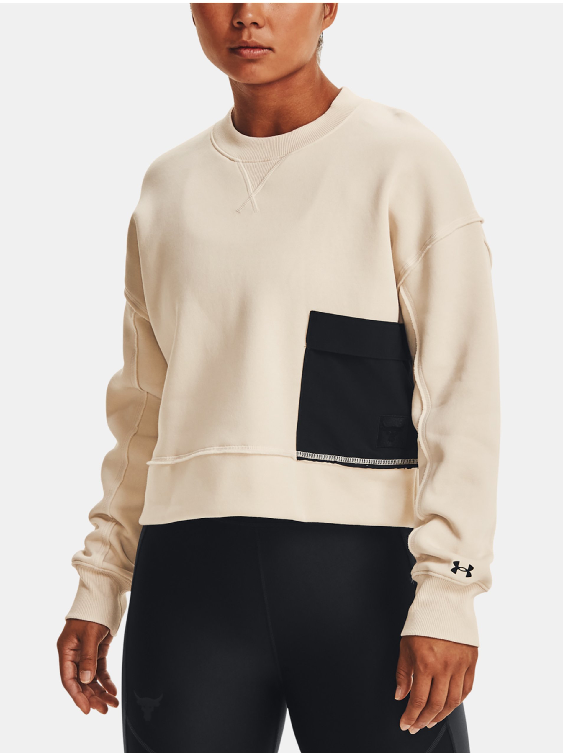 E-shop Mikina Under Armour UA Prjct Rock Fleece Crew - bílá