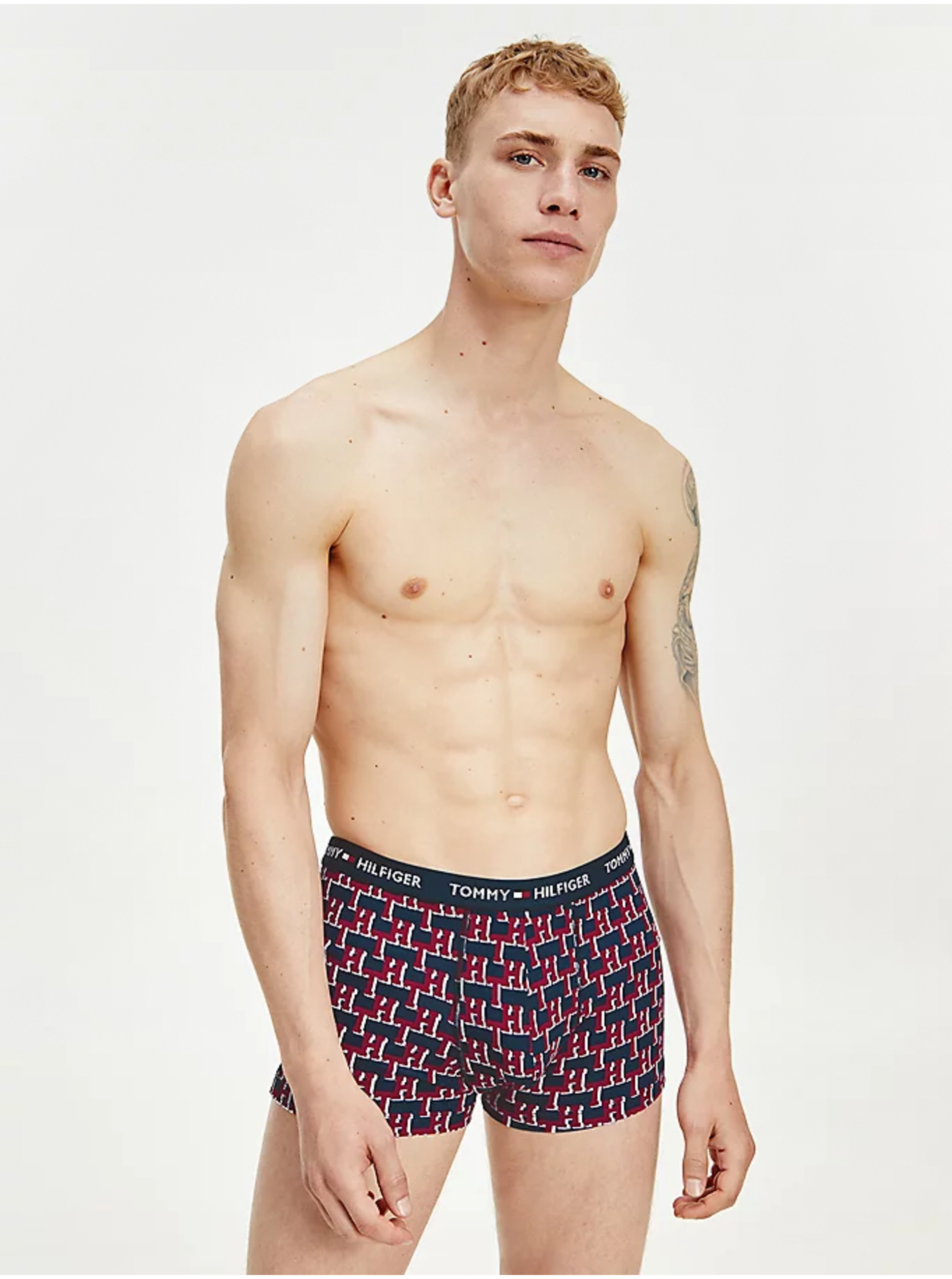 E-shop Modro-červené vzorované boxerky Tommy Hilfiger Underwear