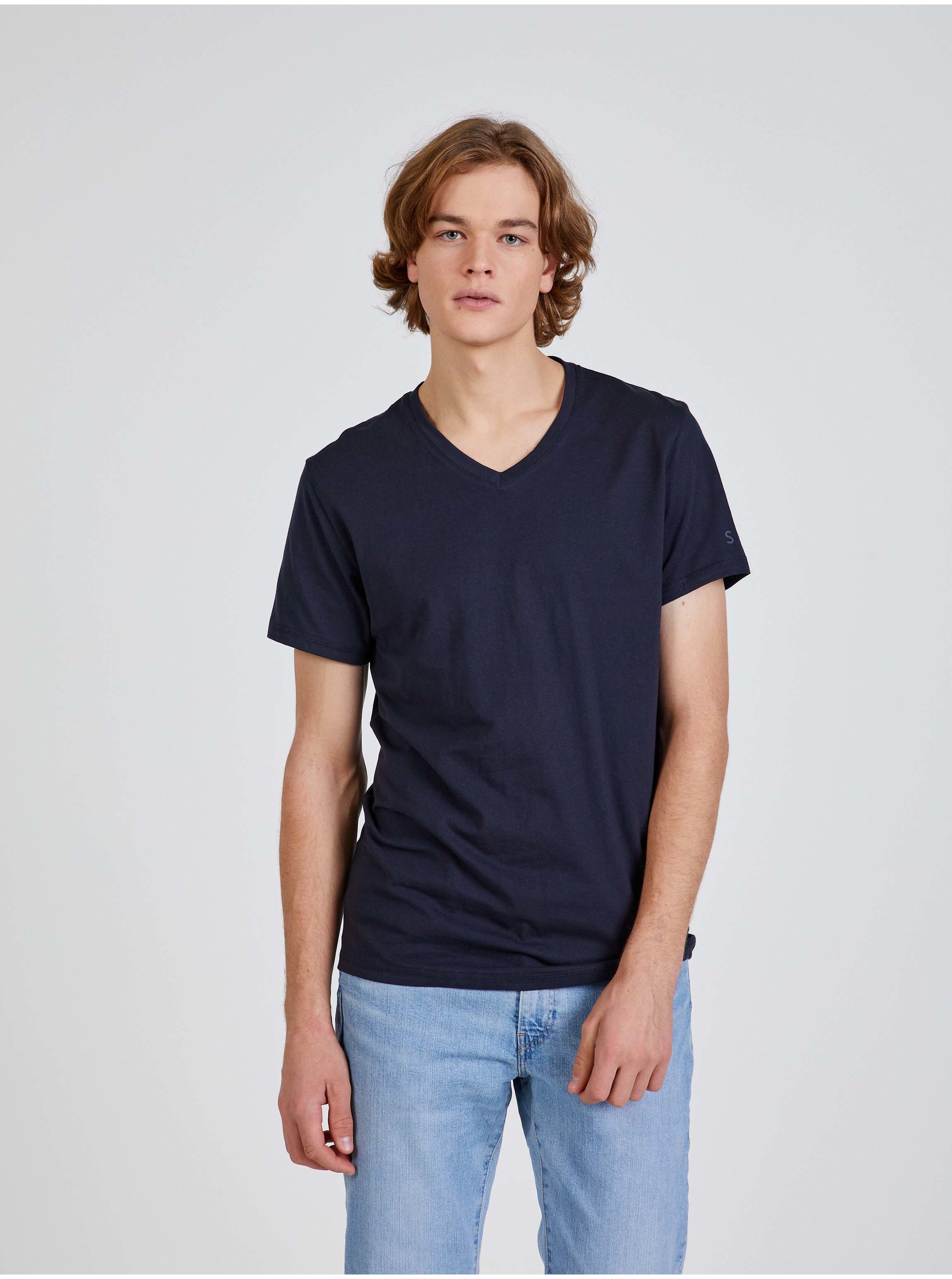 E-shop Tmavě modré pánské tričko SAM 73 Blane