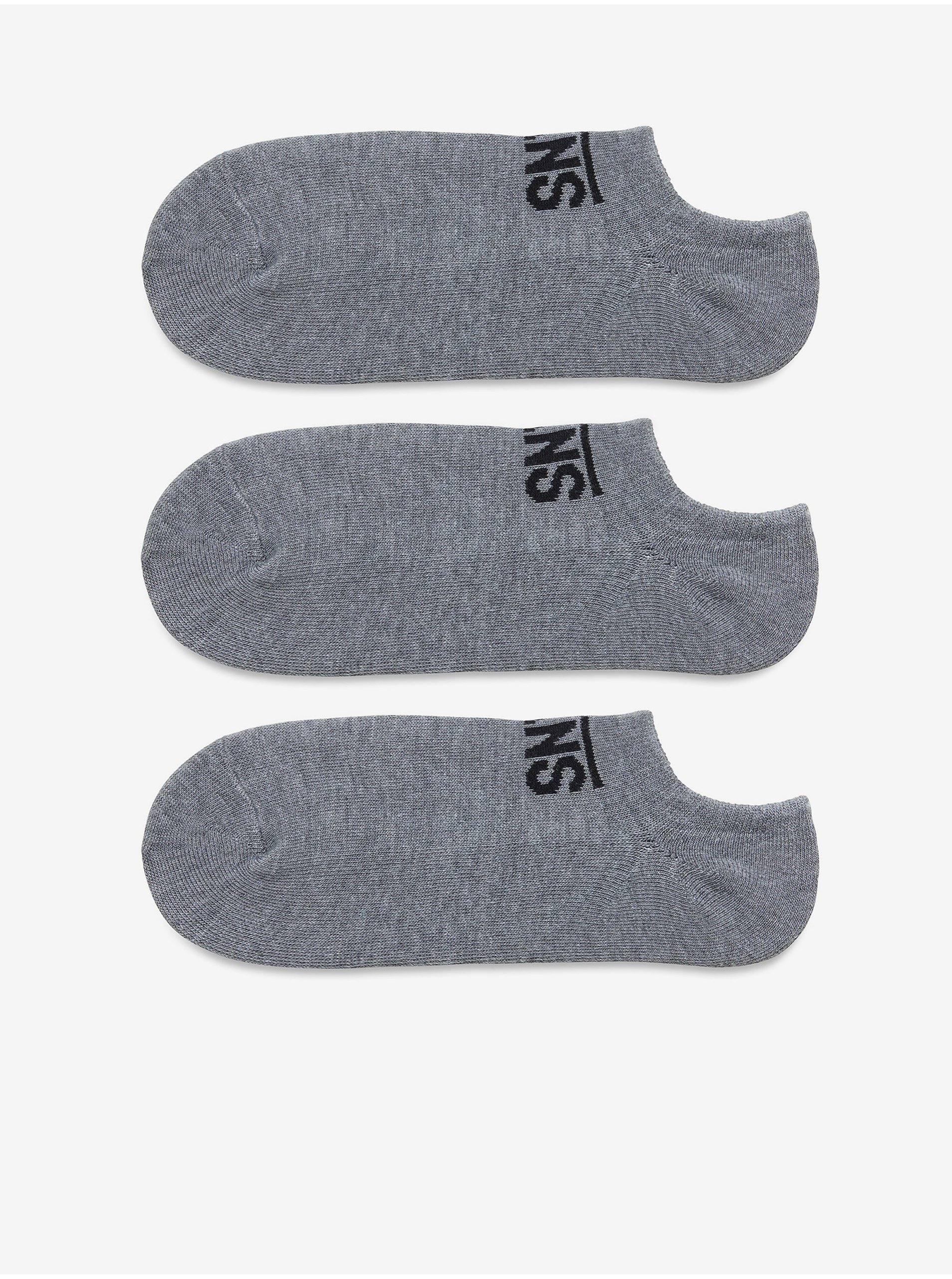 Levně Sada tří pánských ponožek v šedé barvě Vans