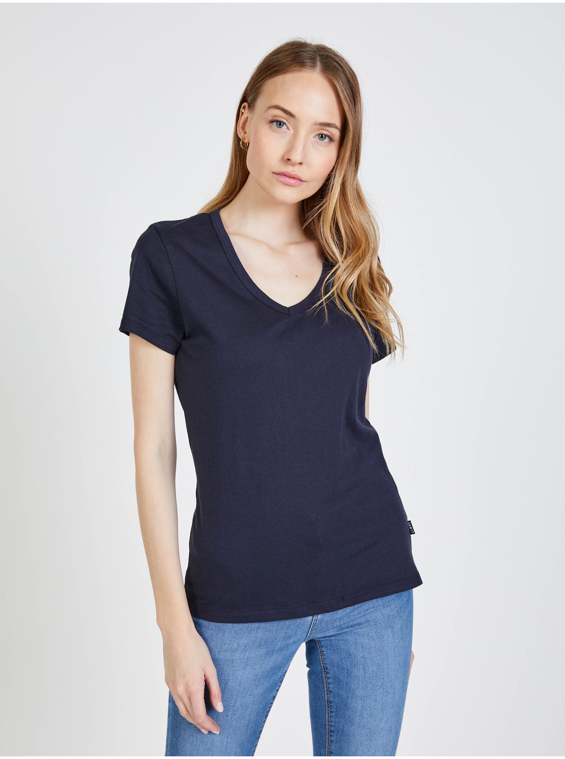 E-shop Tmavě modré dámské tričko SAM 73 Una