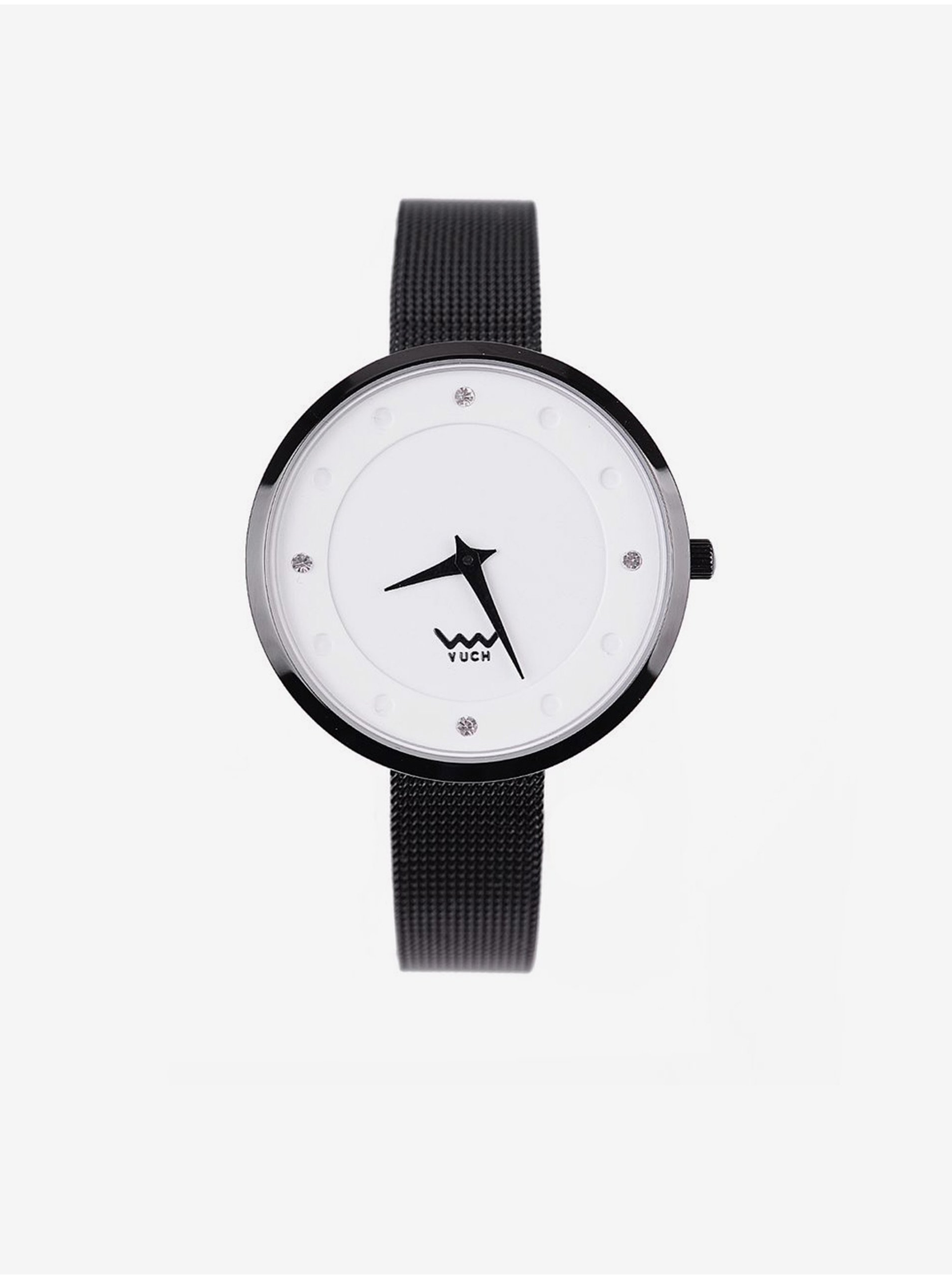 Levně Dámské hodinky s nerezovým páskem v černé barvě Vuch Tosie