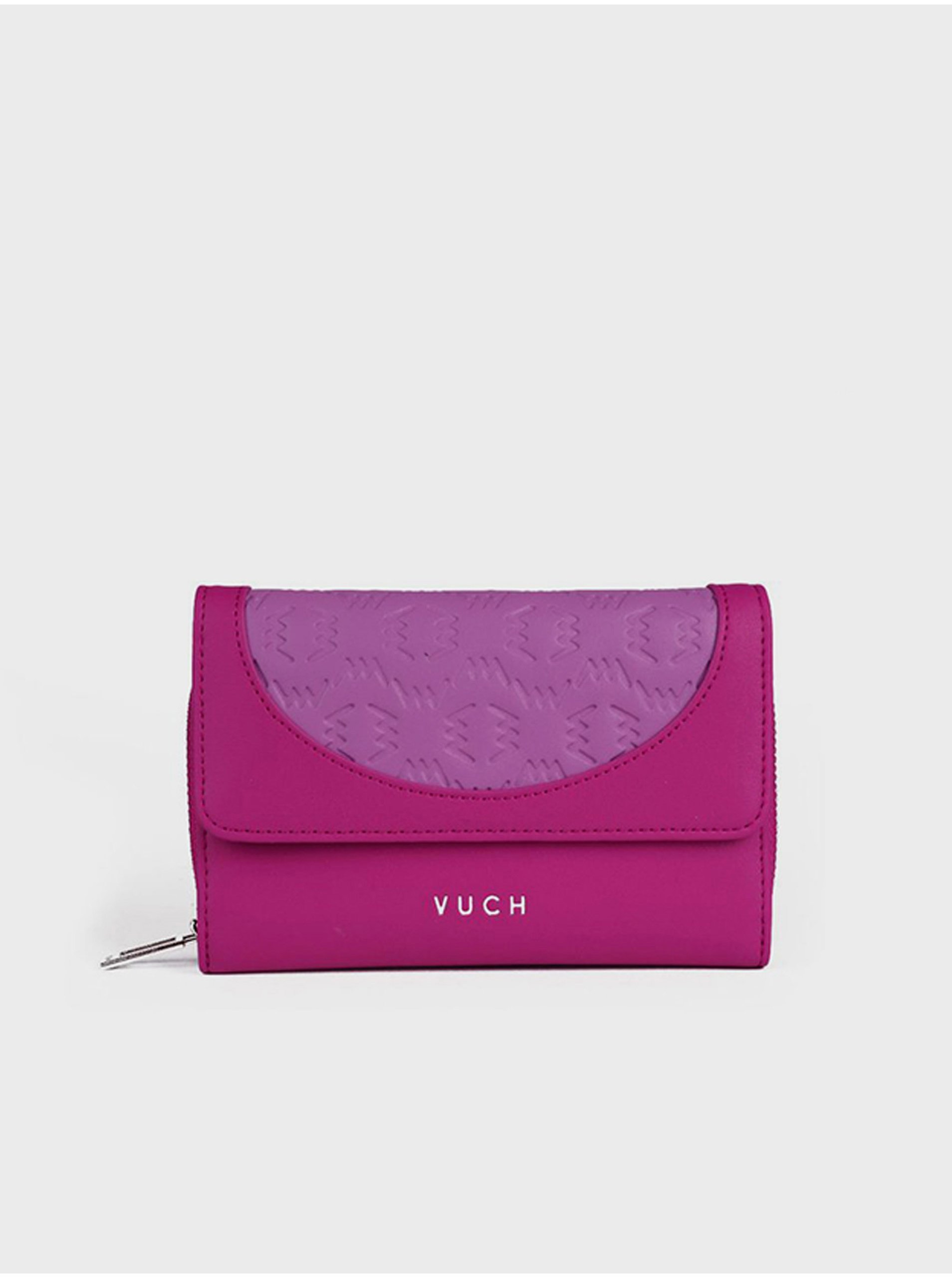 Levně Tmavě růžová dámská kožená peněženka Vuch Swen