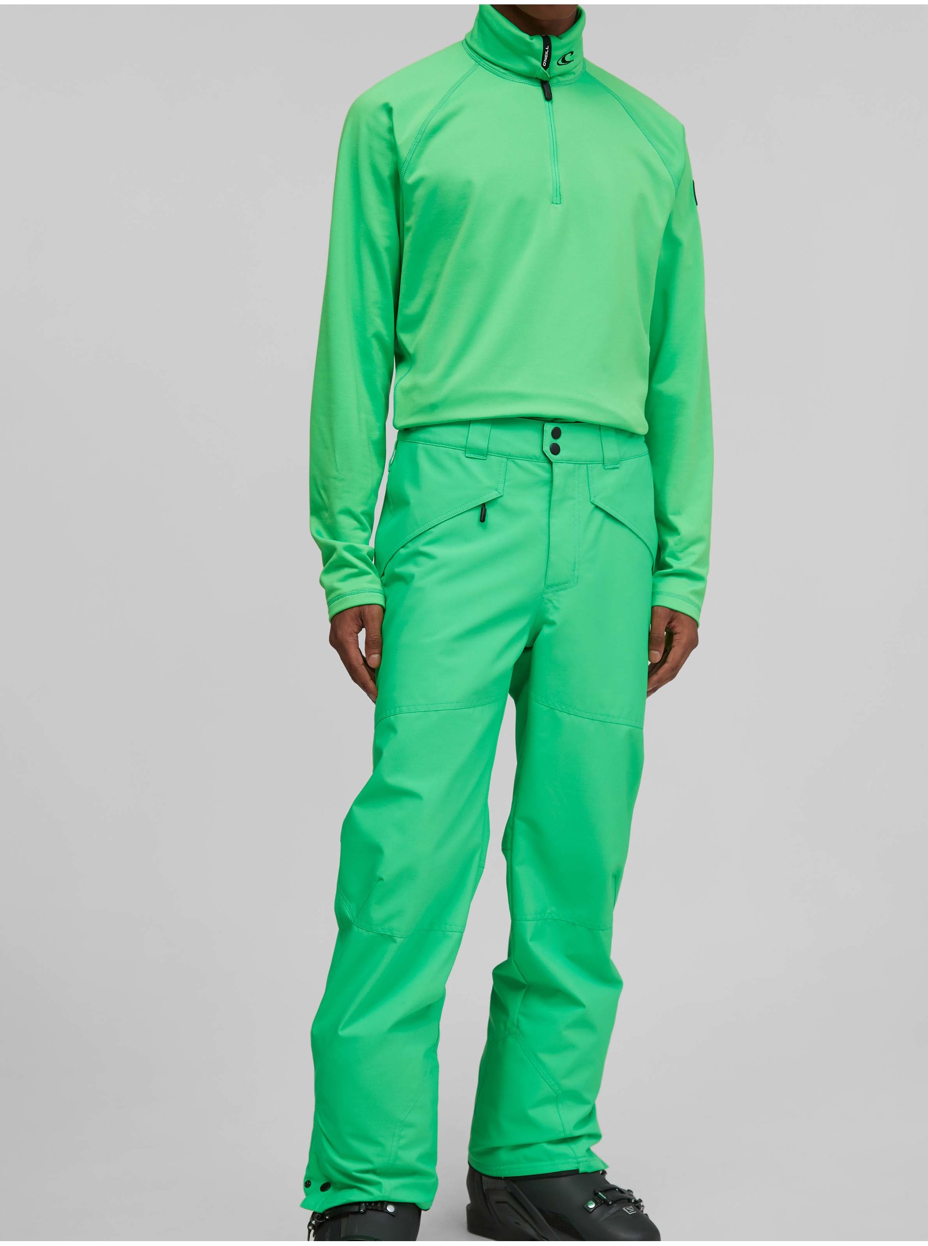 Levně Světle zelené pánské sportovní zimní kalhoty O'Neill