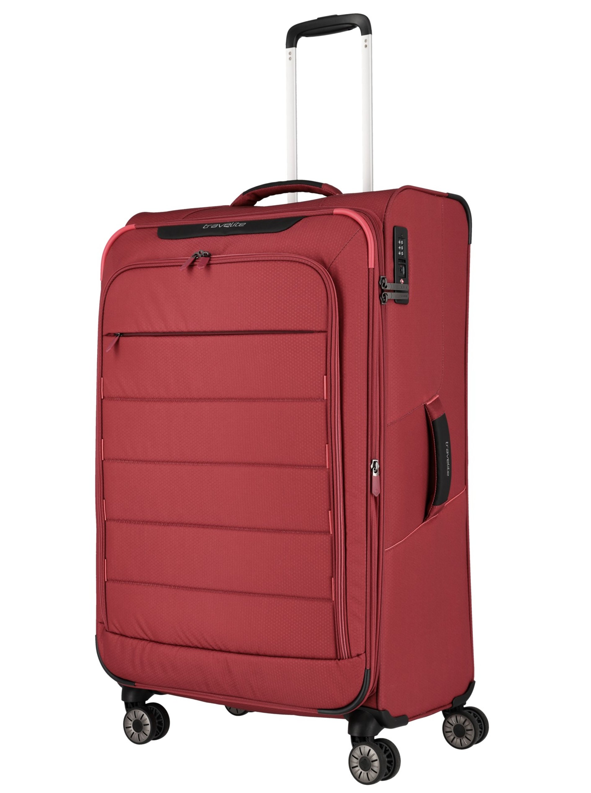 Levně Cestovní kufr Travelite Skaii 4w L - červená