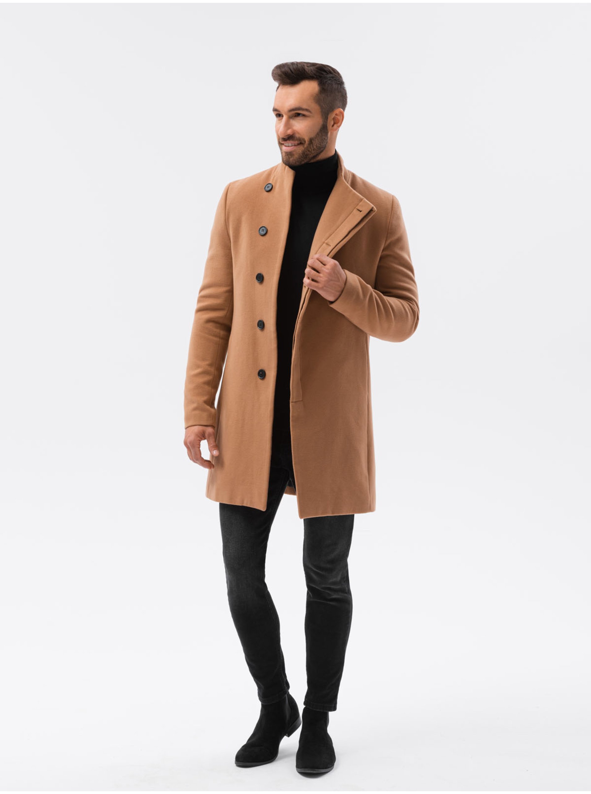 E-shop Bronzový pánský kabát