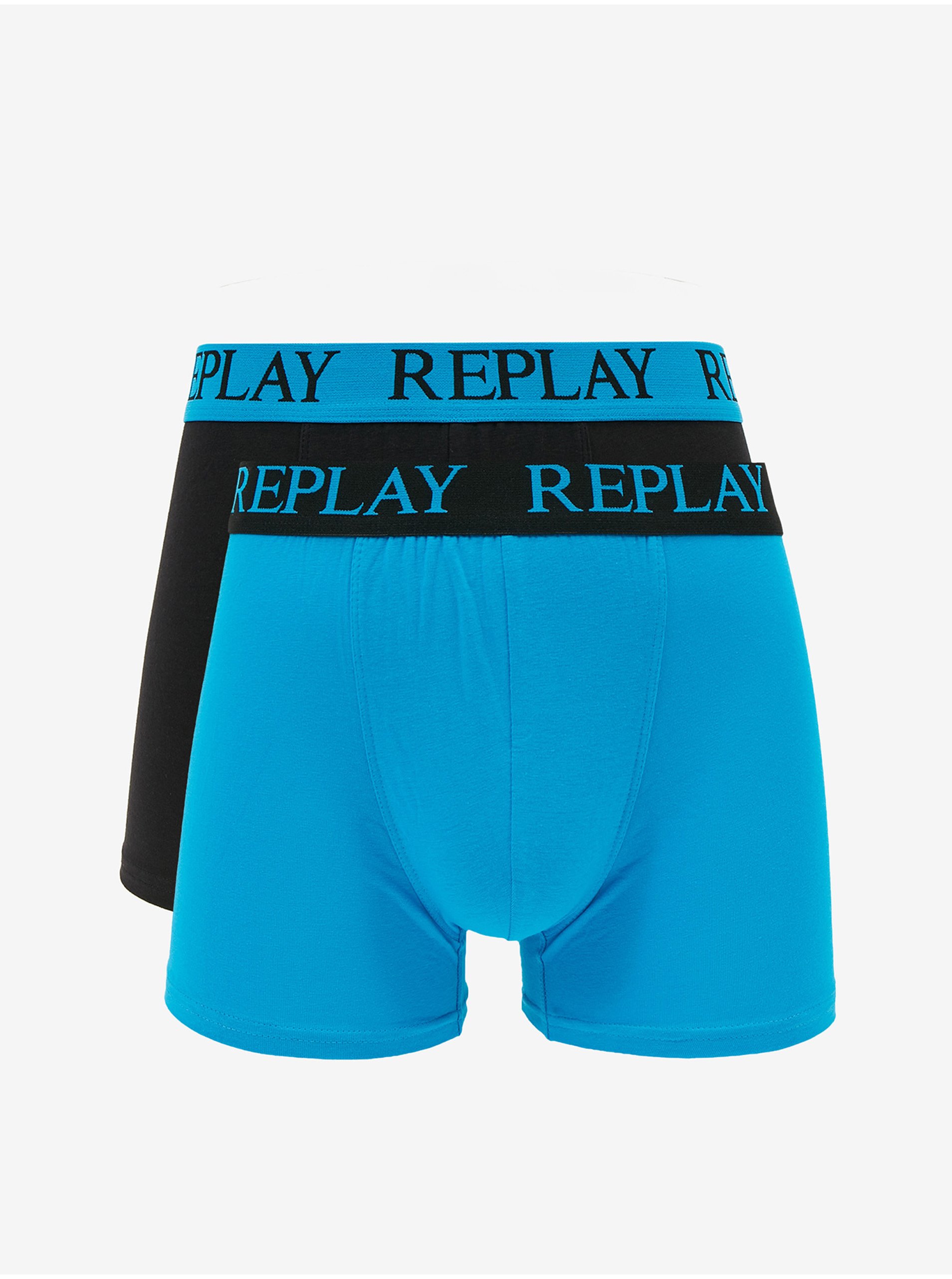 E-shop Sada dvou pánských boxerek v modré a černé barvě Replay