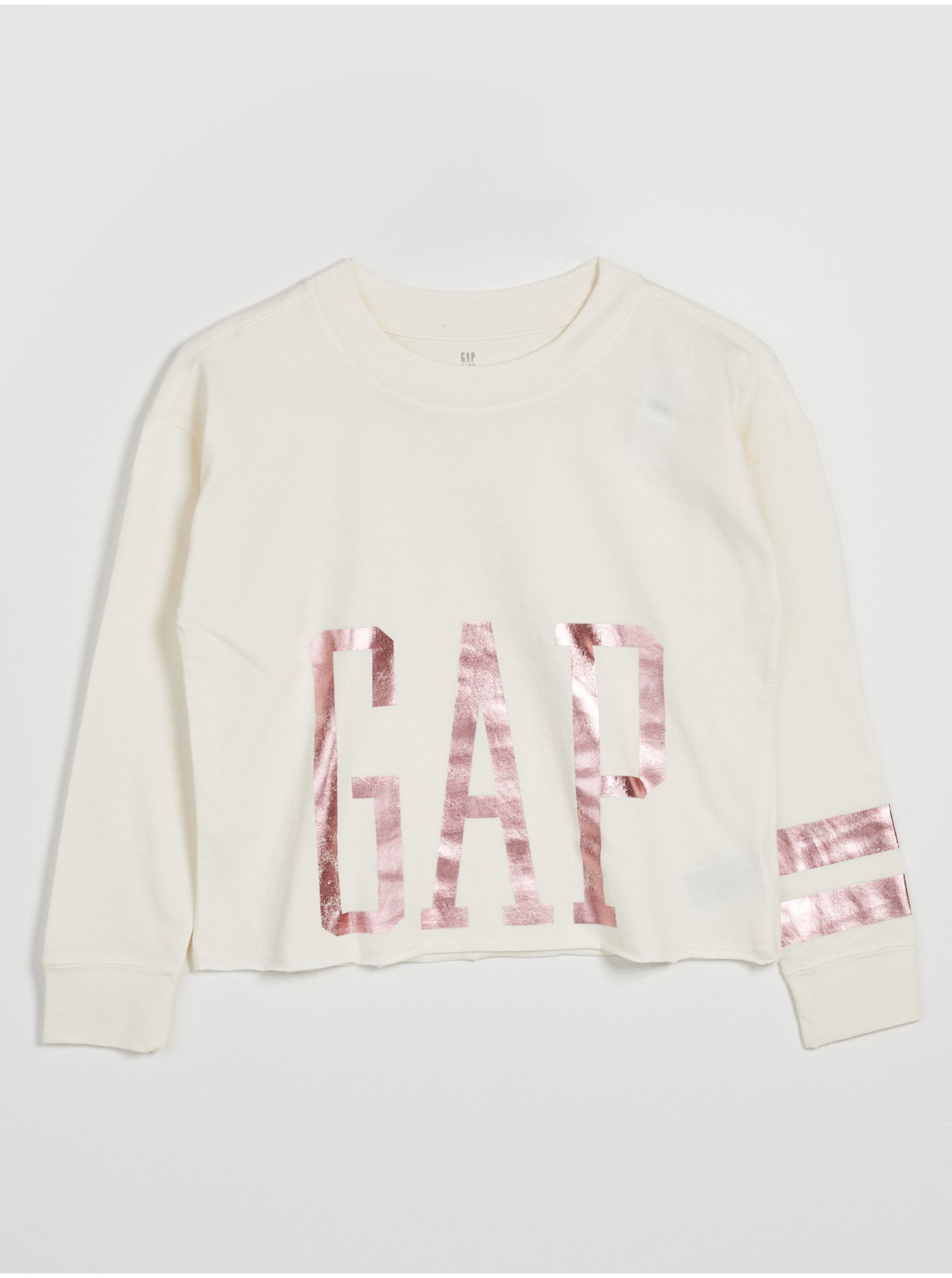 Lacno Béžové dievčenské tričko s logom GAP