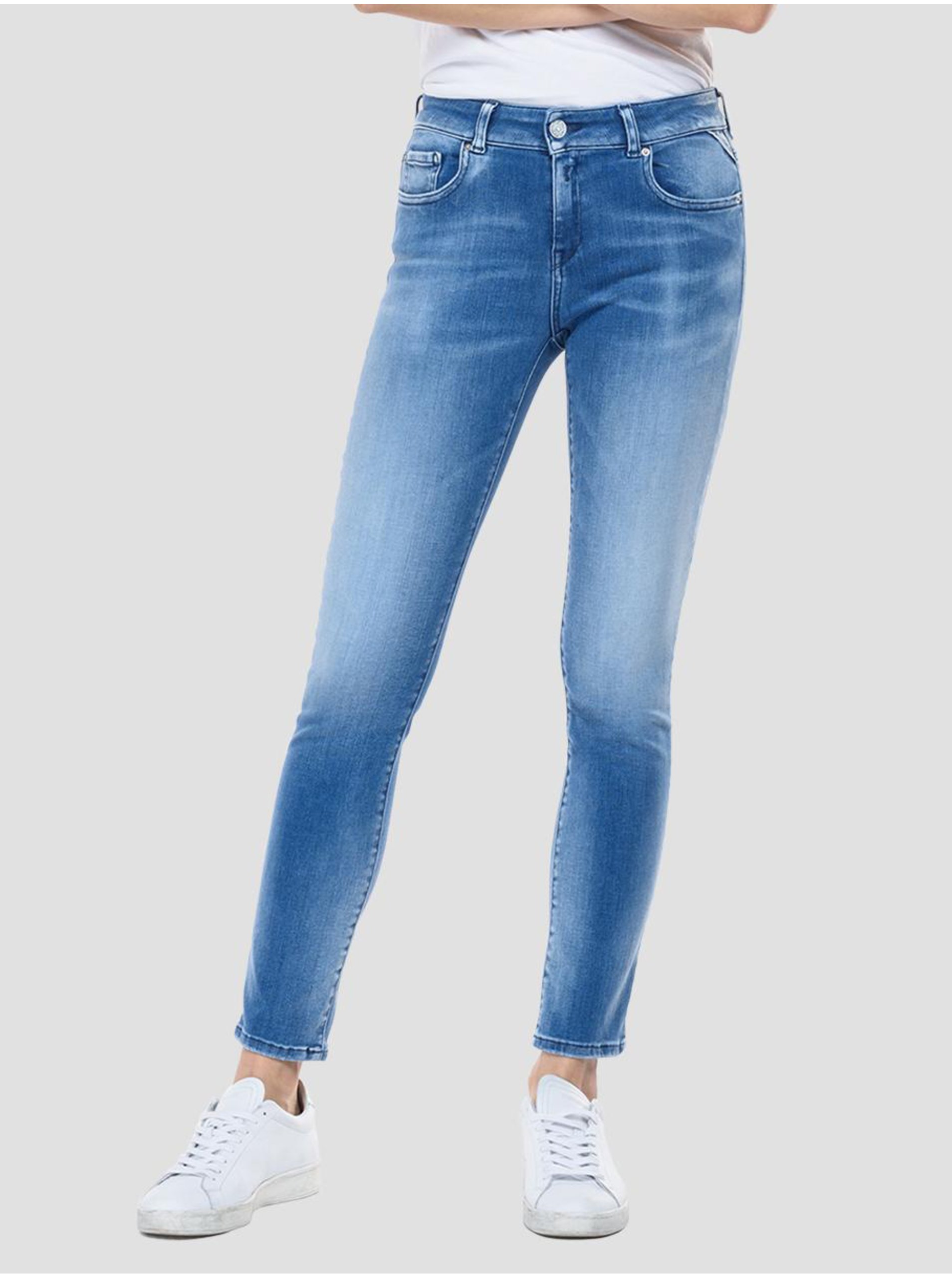 E-shop Modré dámské slim fit džíny Replay
