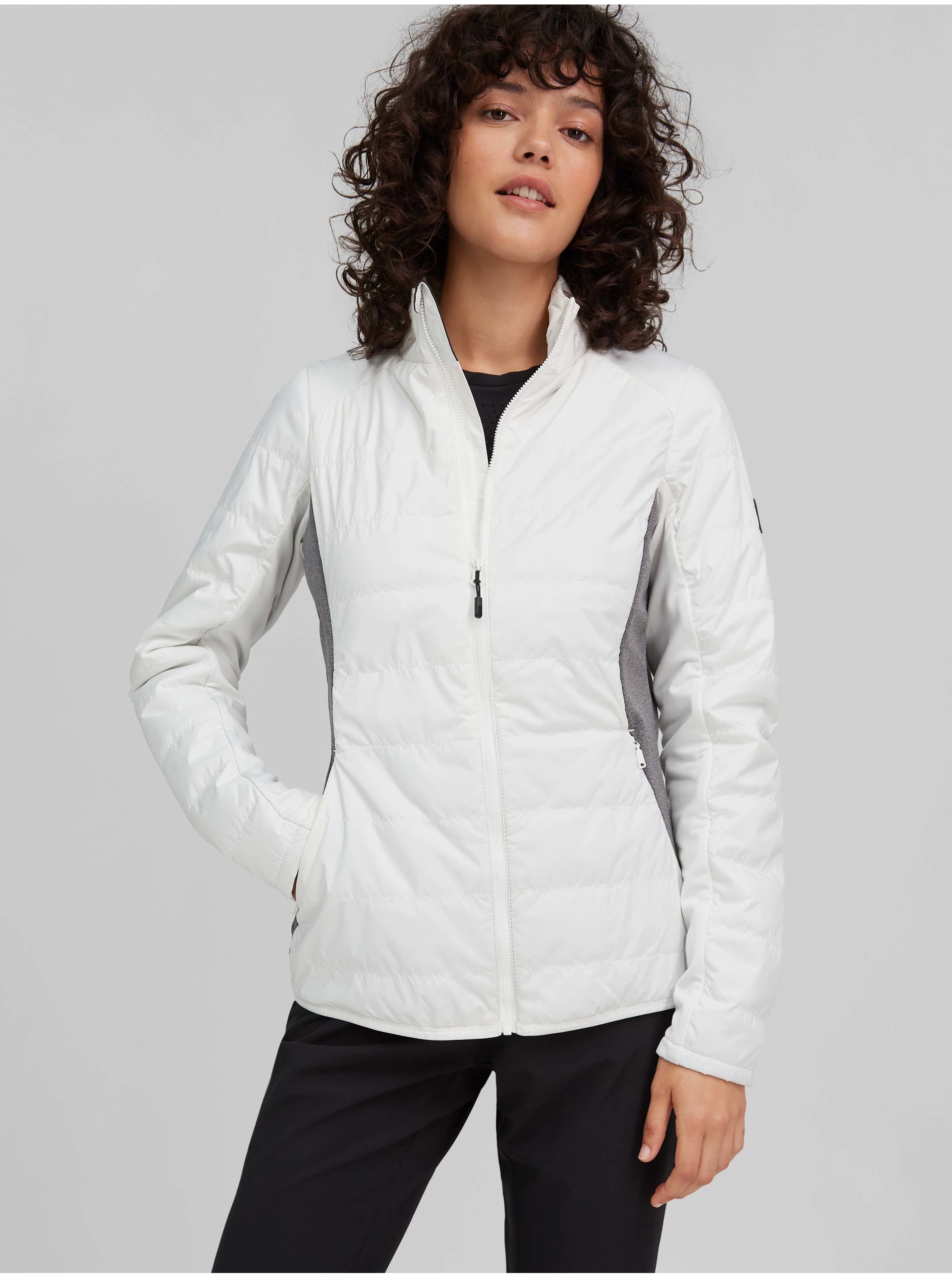 Lacno Biela dámska prešívaná športová bunda O'Neill Light Insulator Jacket
