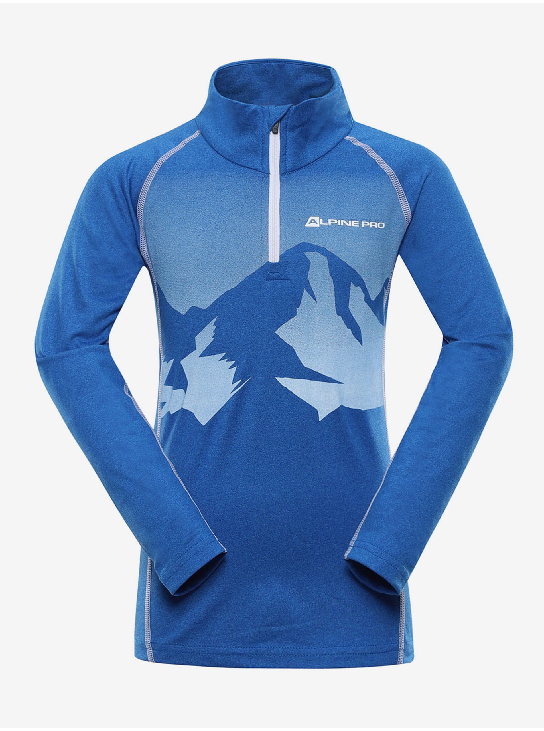 Levně Modré dětské vzorované sportovní tričko Alpine Pro NEVEO 6