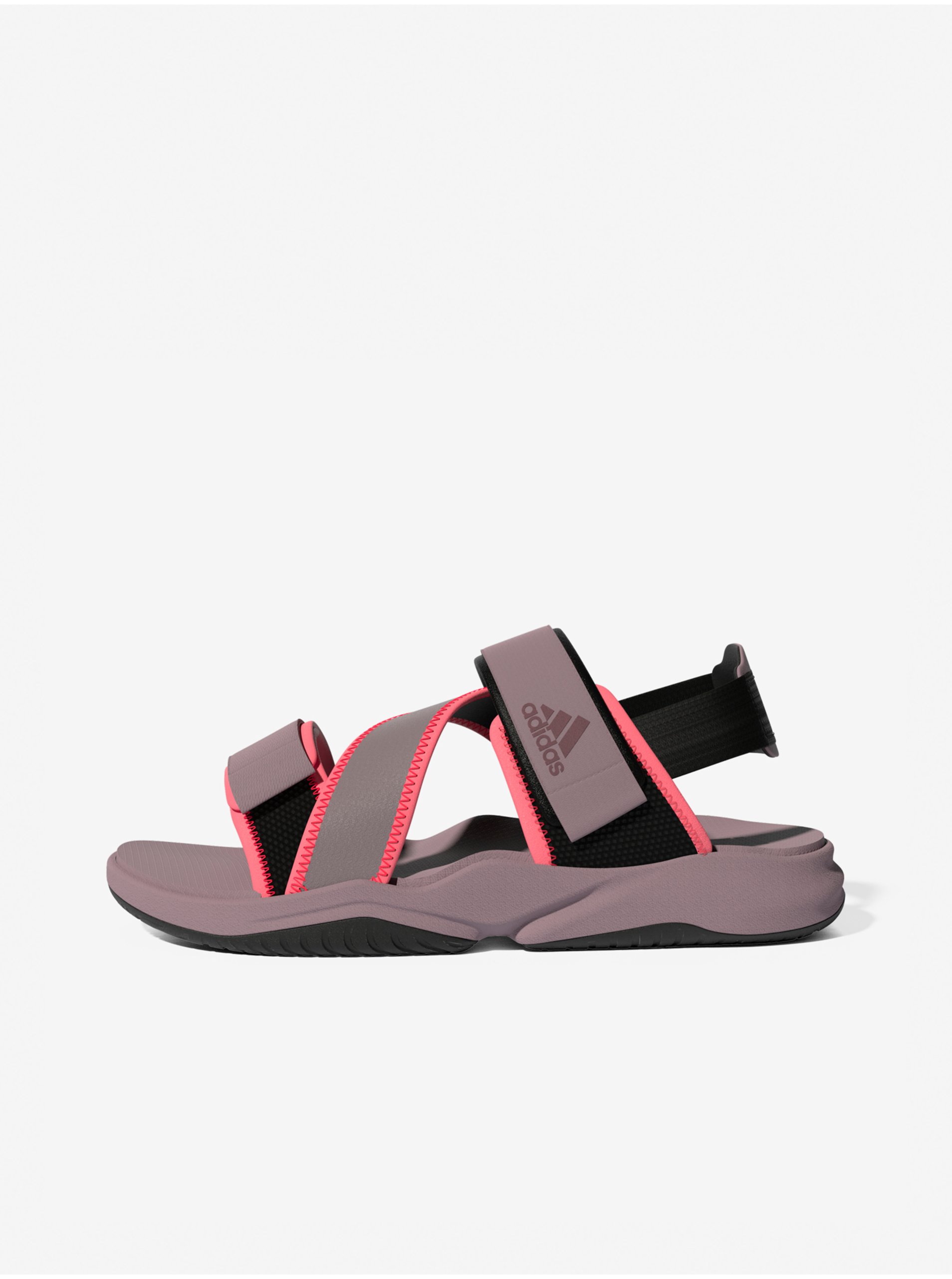Levně Tmavě fialové dámské sportovní sandály adidas Performance Terrex Sumra