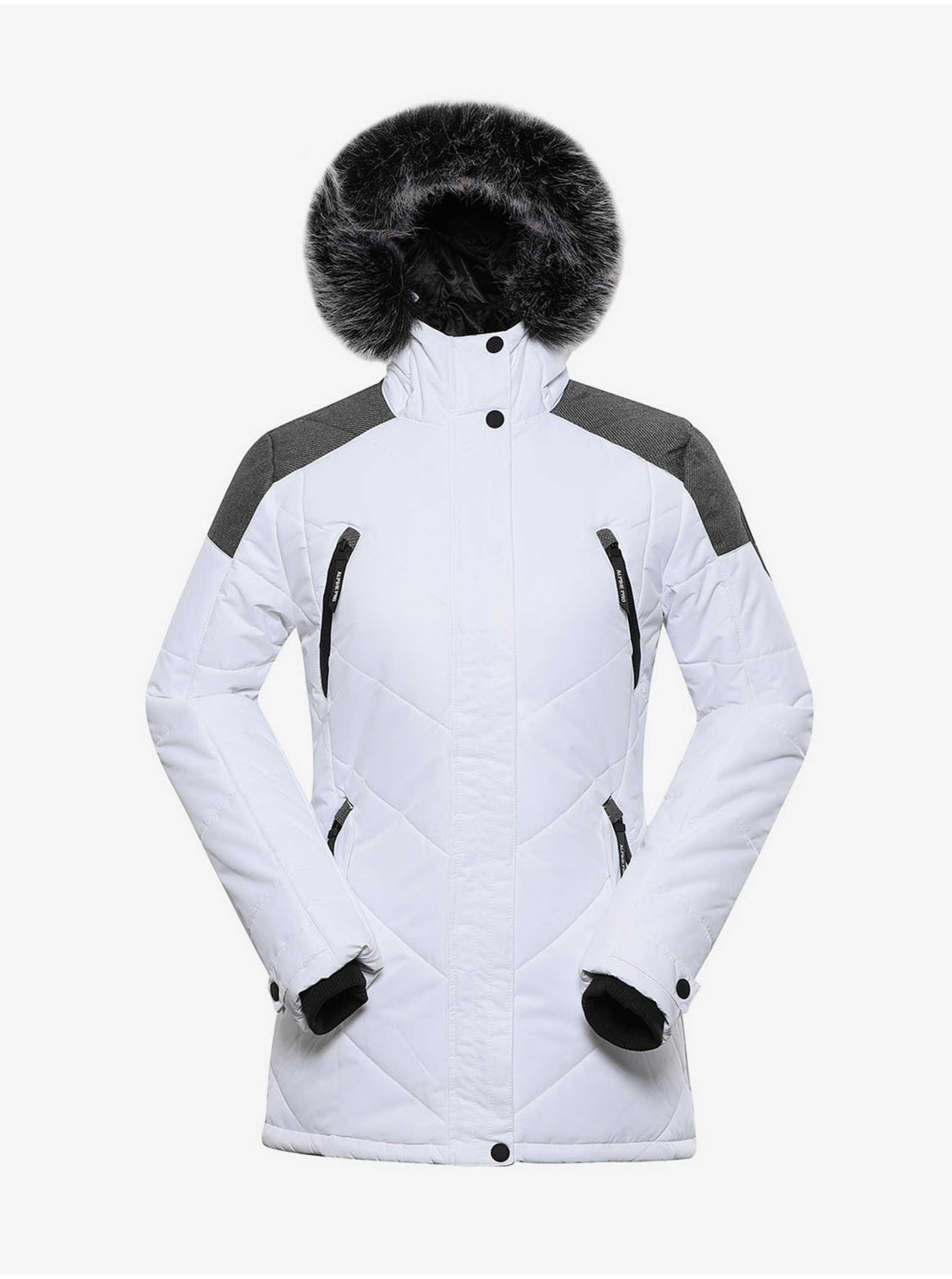 Levně Bílá dámská zimní bunda Alpine Pro ICYBA 7