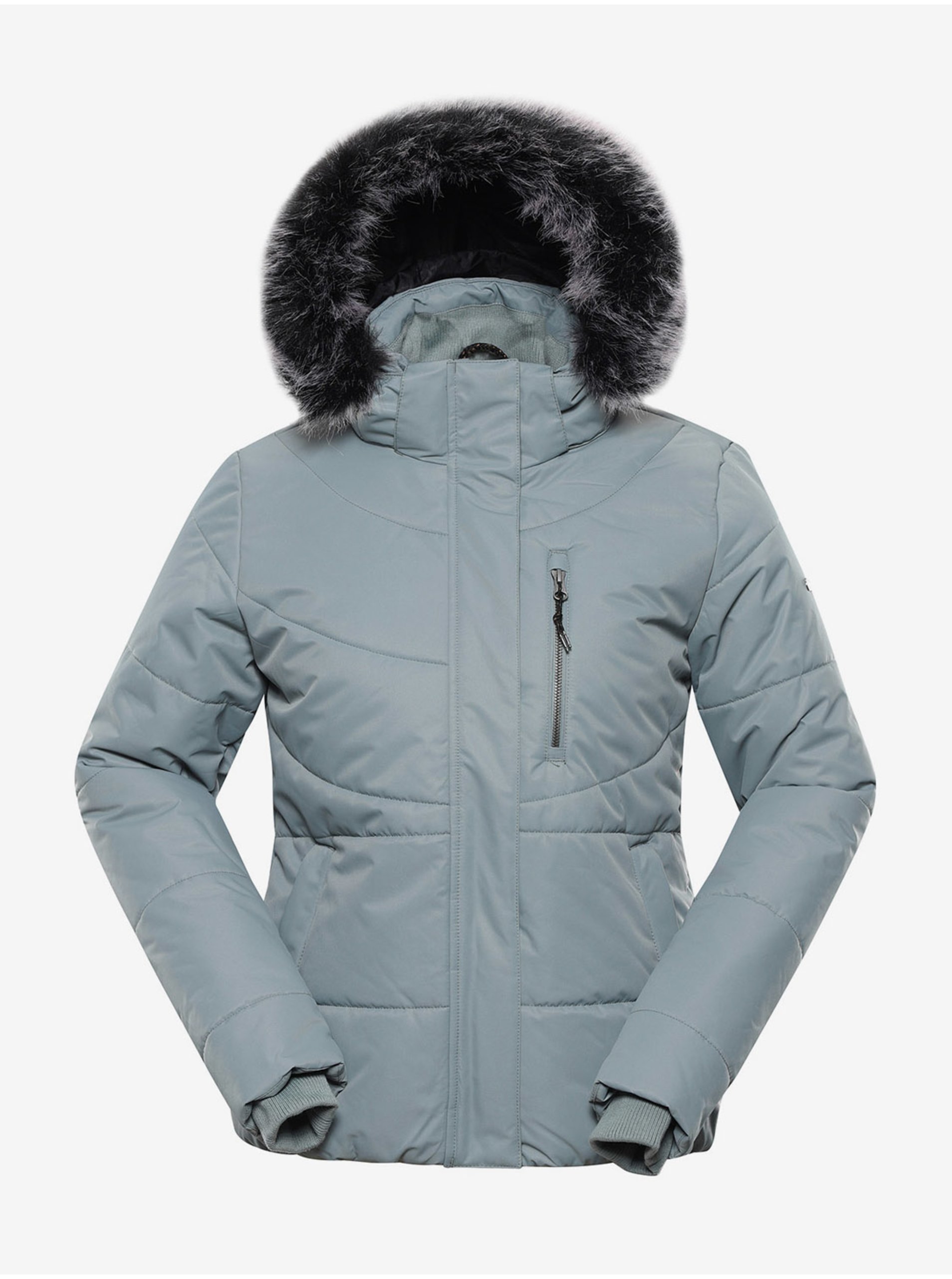 Levně Šedá dámská zimní bunda s kapucí Alpine Pro GABRIELLA 5