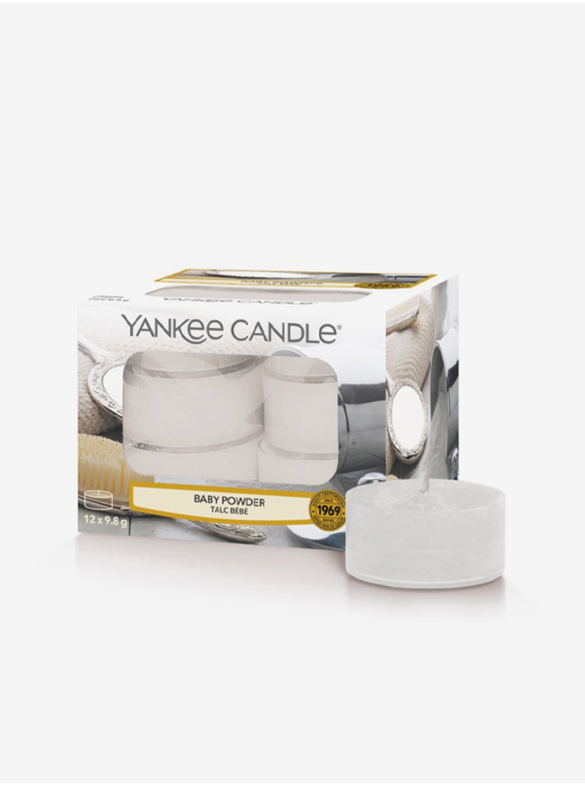 Lacno Vonné čajové sviečky Yankee Candle Baby Powder