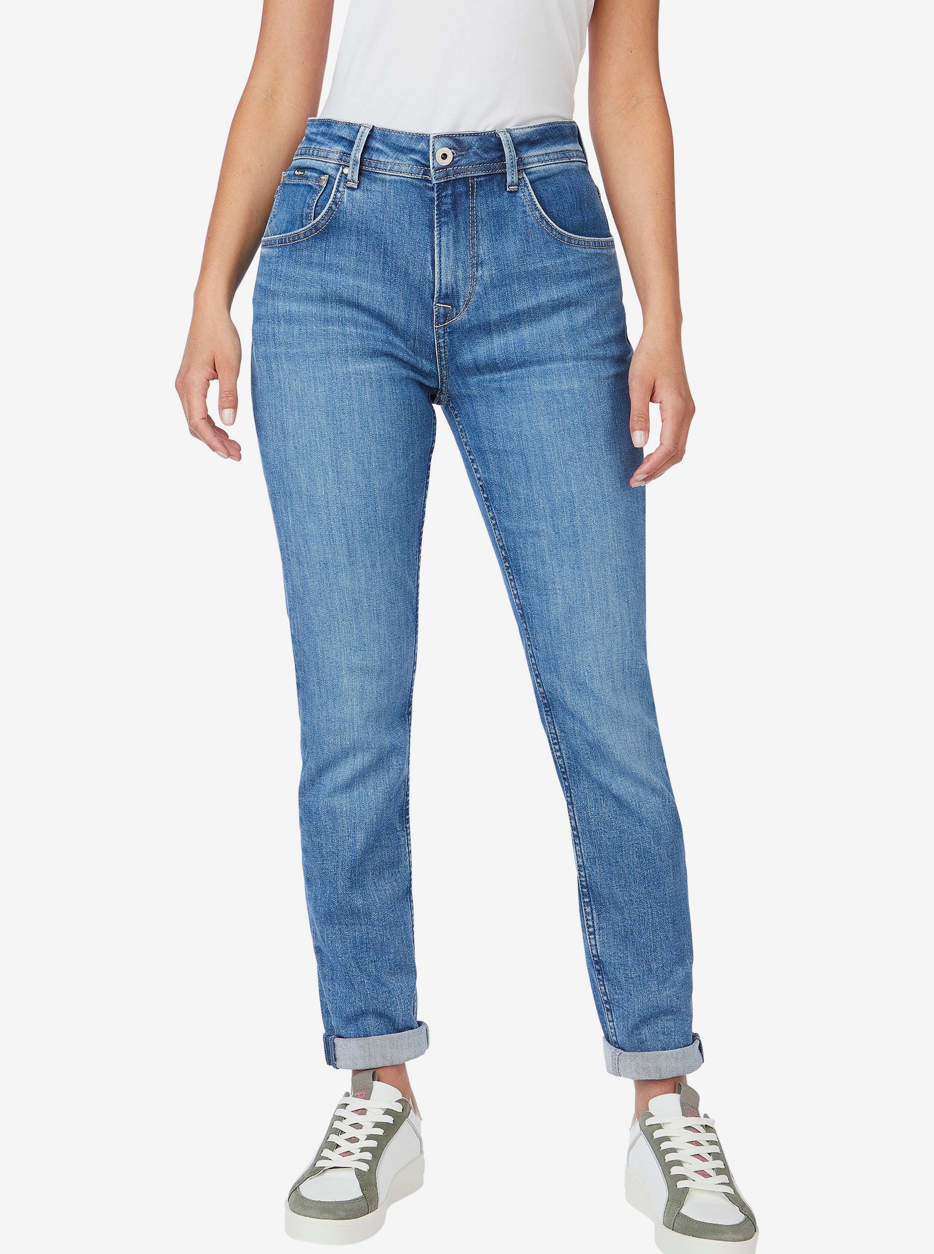 E-shop Modré dámské mom fit džíny Pepe Jeans Violet