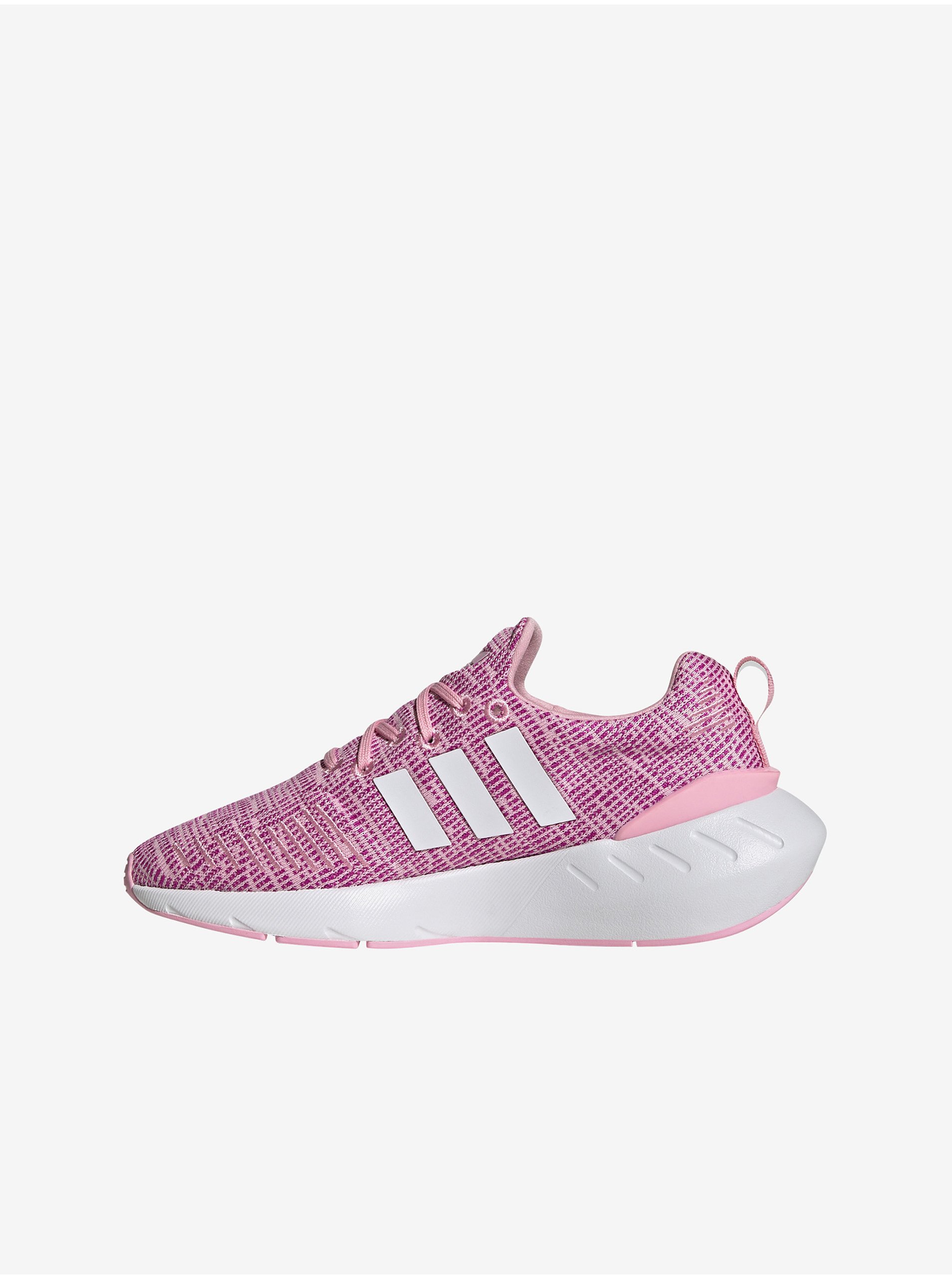 E-shop Růžové holčičí žíhané boty adidas Originals Swift Run 22