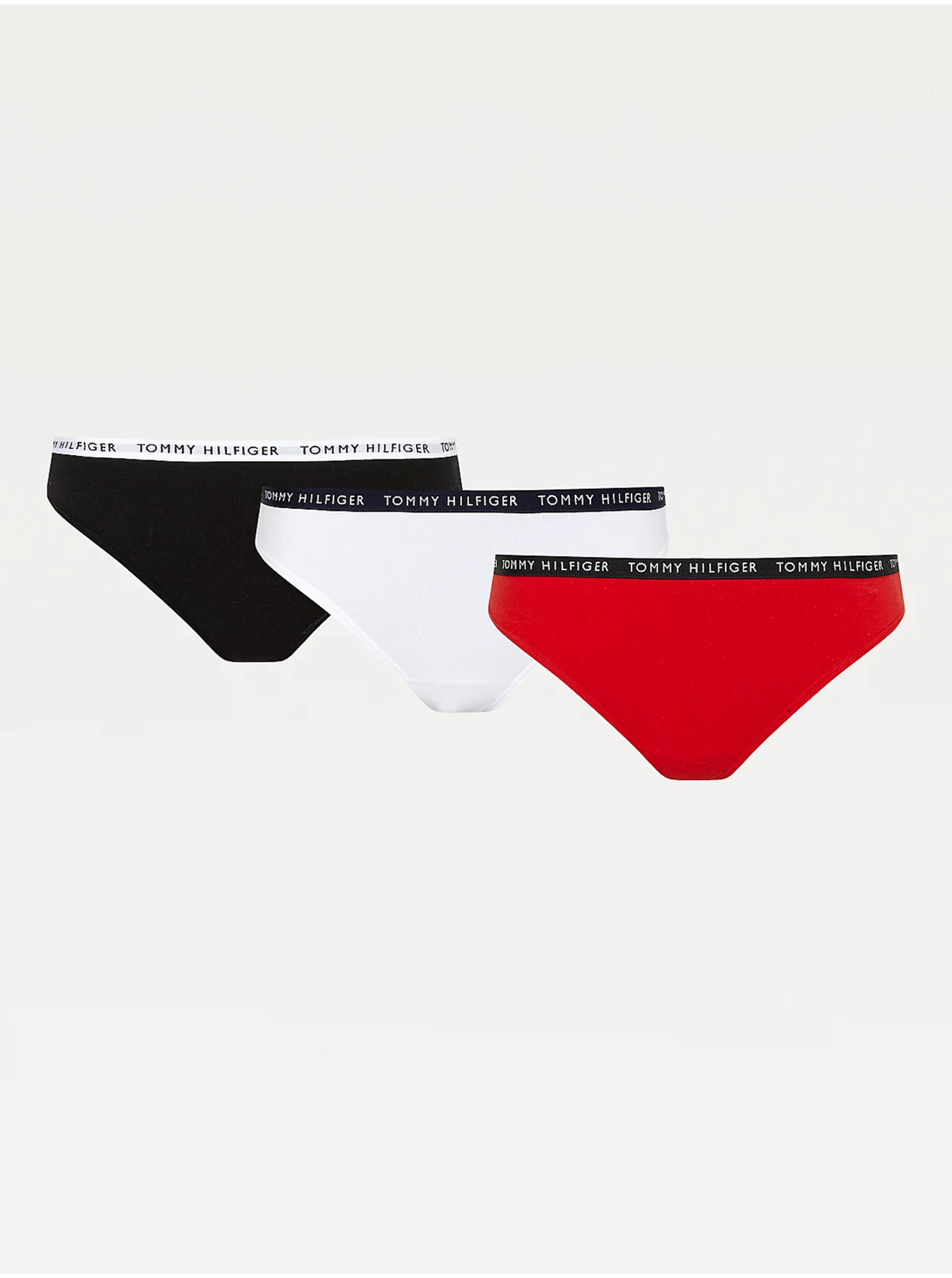 E-shop Sada troch dámskych táng v modrej, bielej a červenej farbe Tommy Hilfiger Underwear