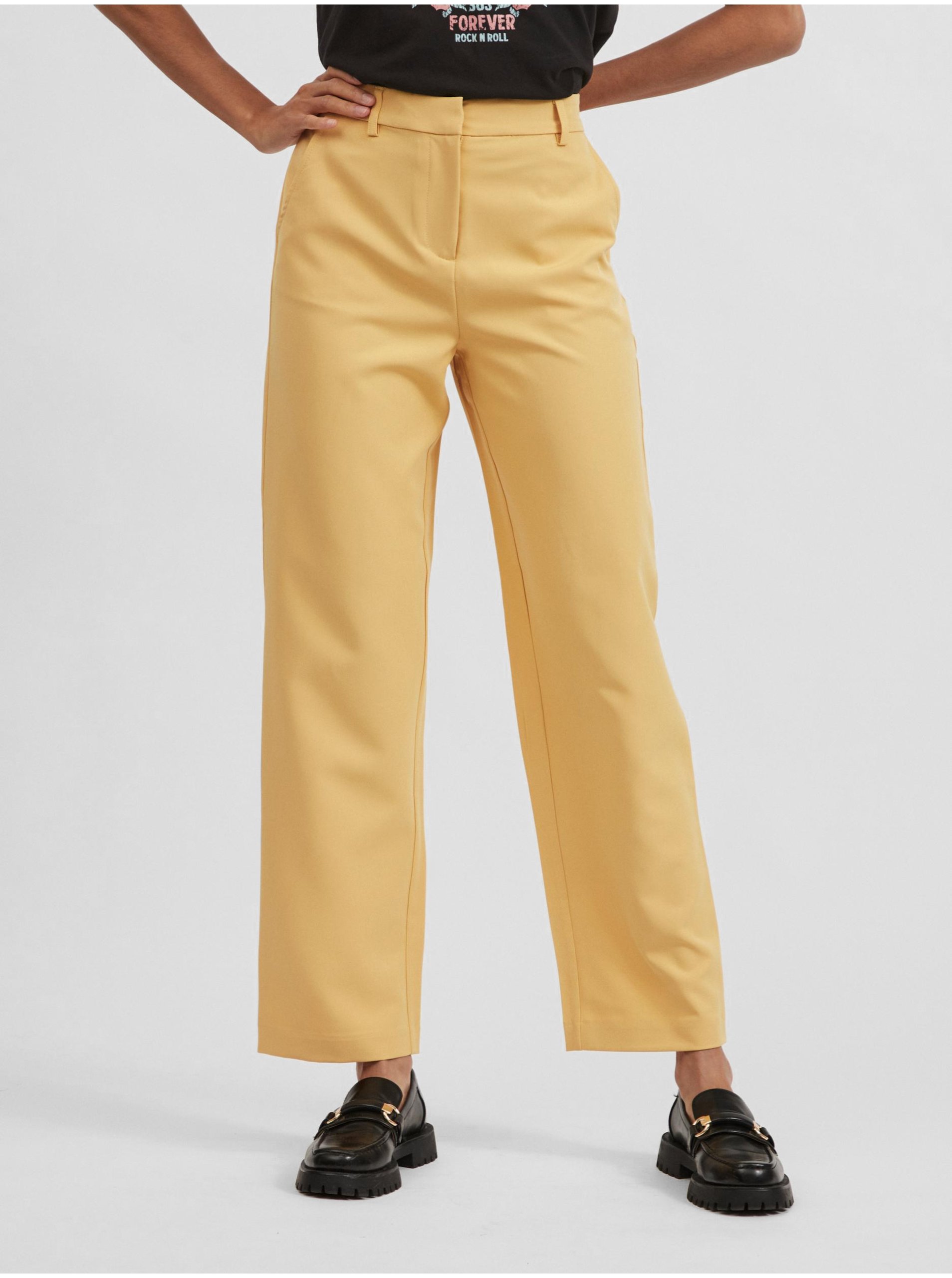 Levně Žluté kalhoty VILA Britt
