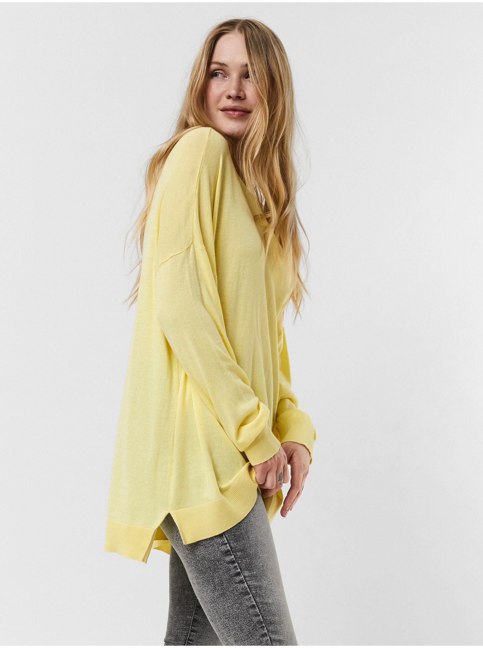Lacno Žltý sveter VERO MODA Jennifer