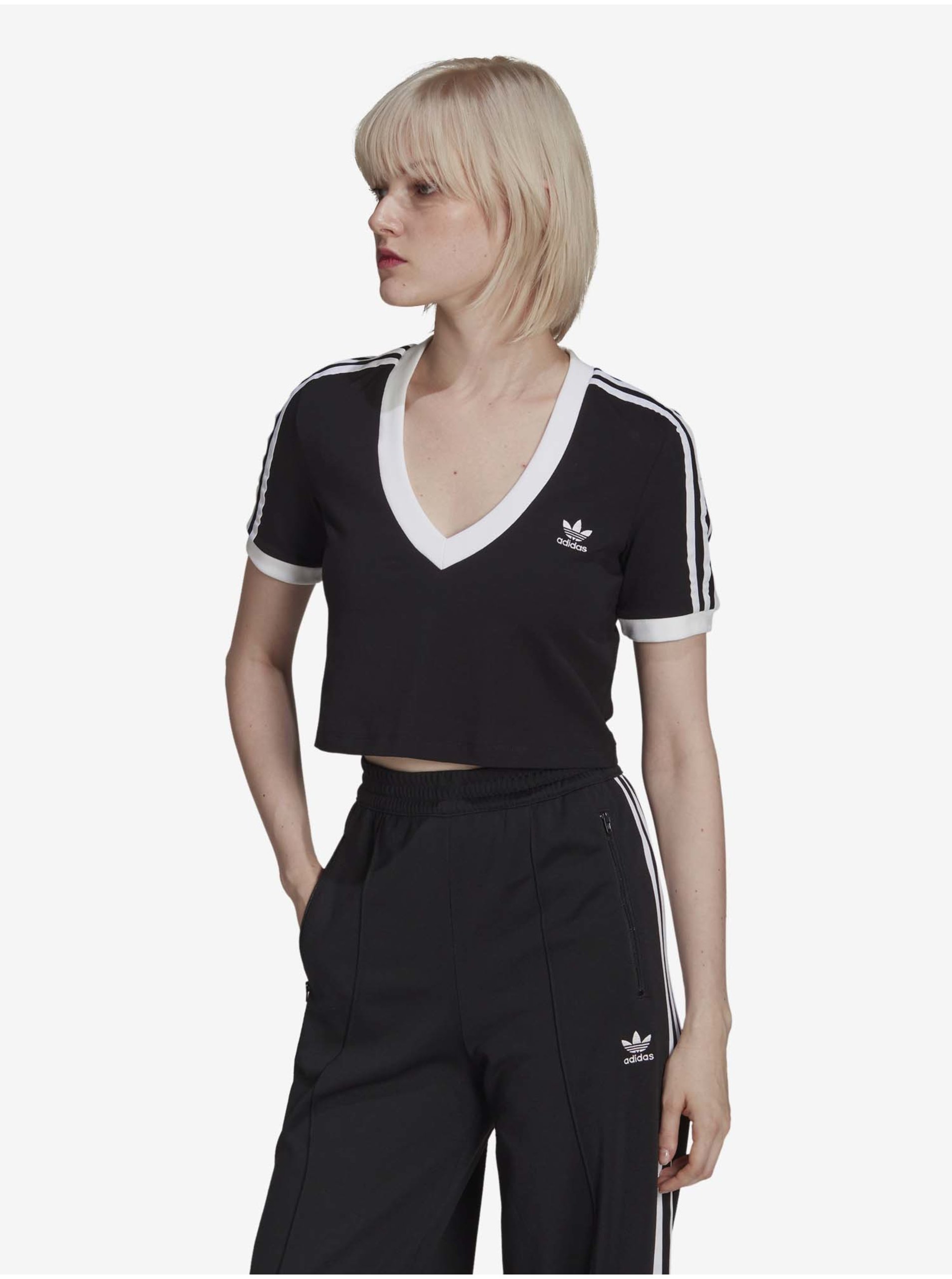 E-shop Čierny dámsky crop top adidas Originals