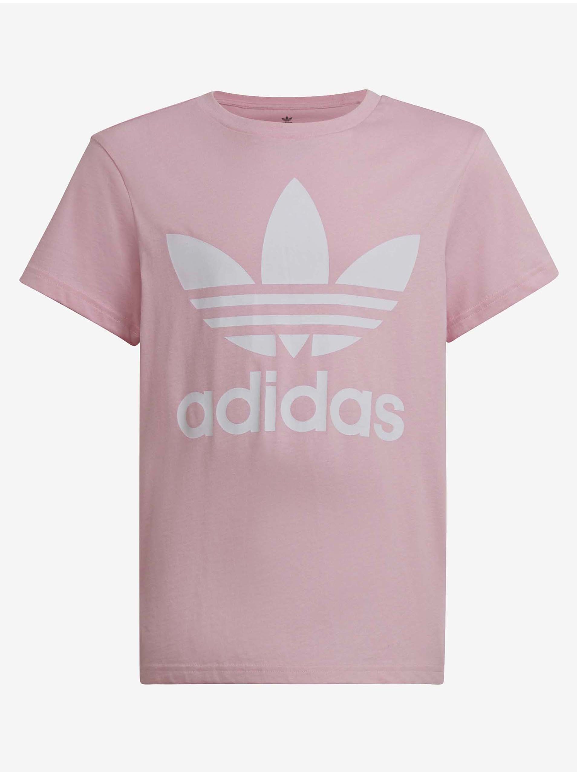 Levně Světle růžové dětské tričko adidas Originals