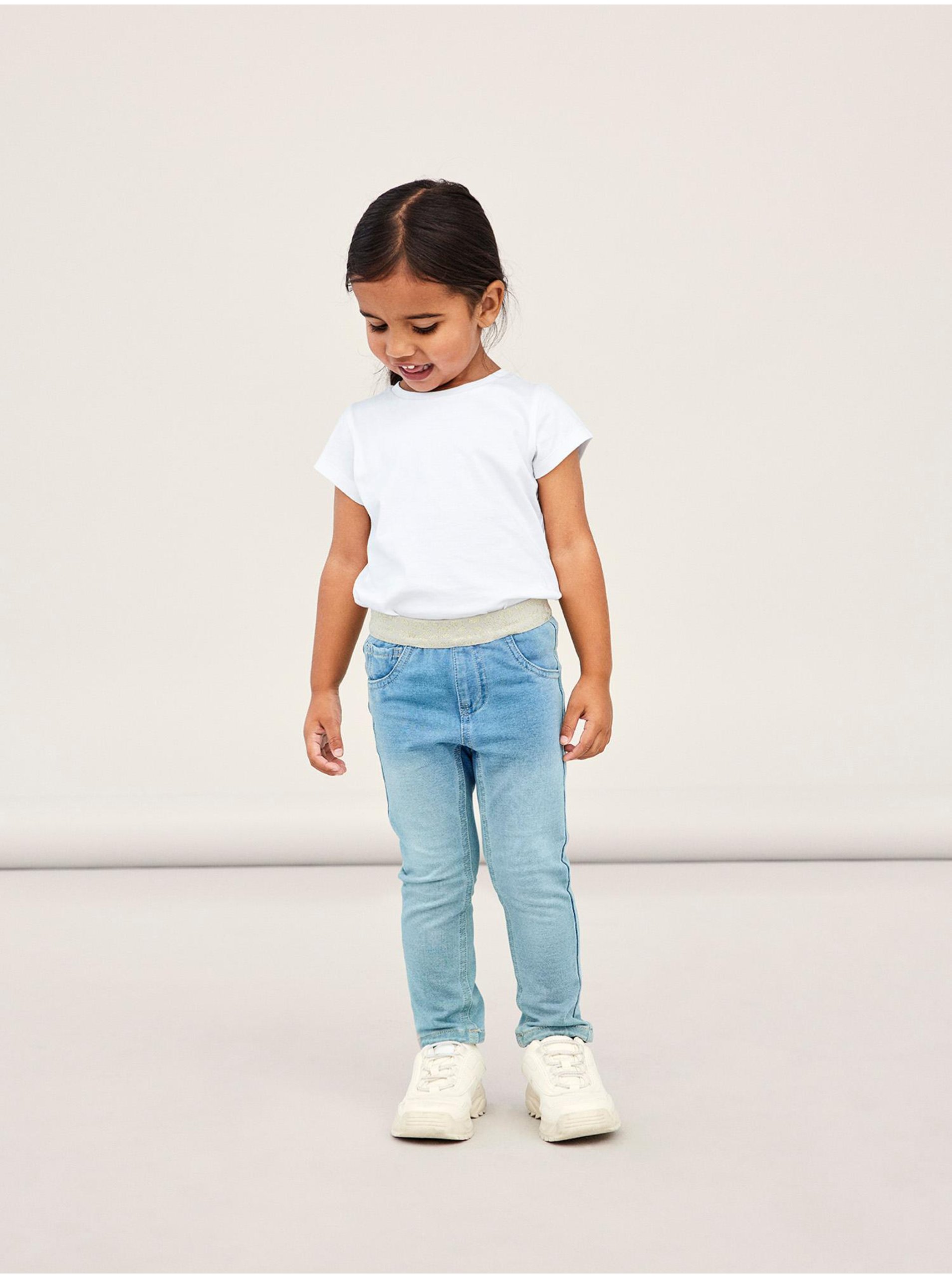 E-shop Světle modré holčičí džíny s vyšisovaným efektem name it Salli