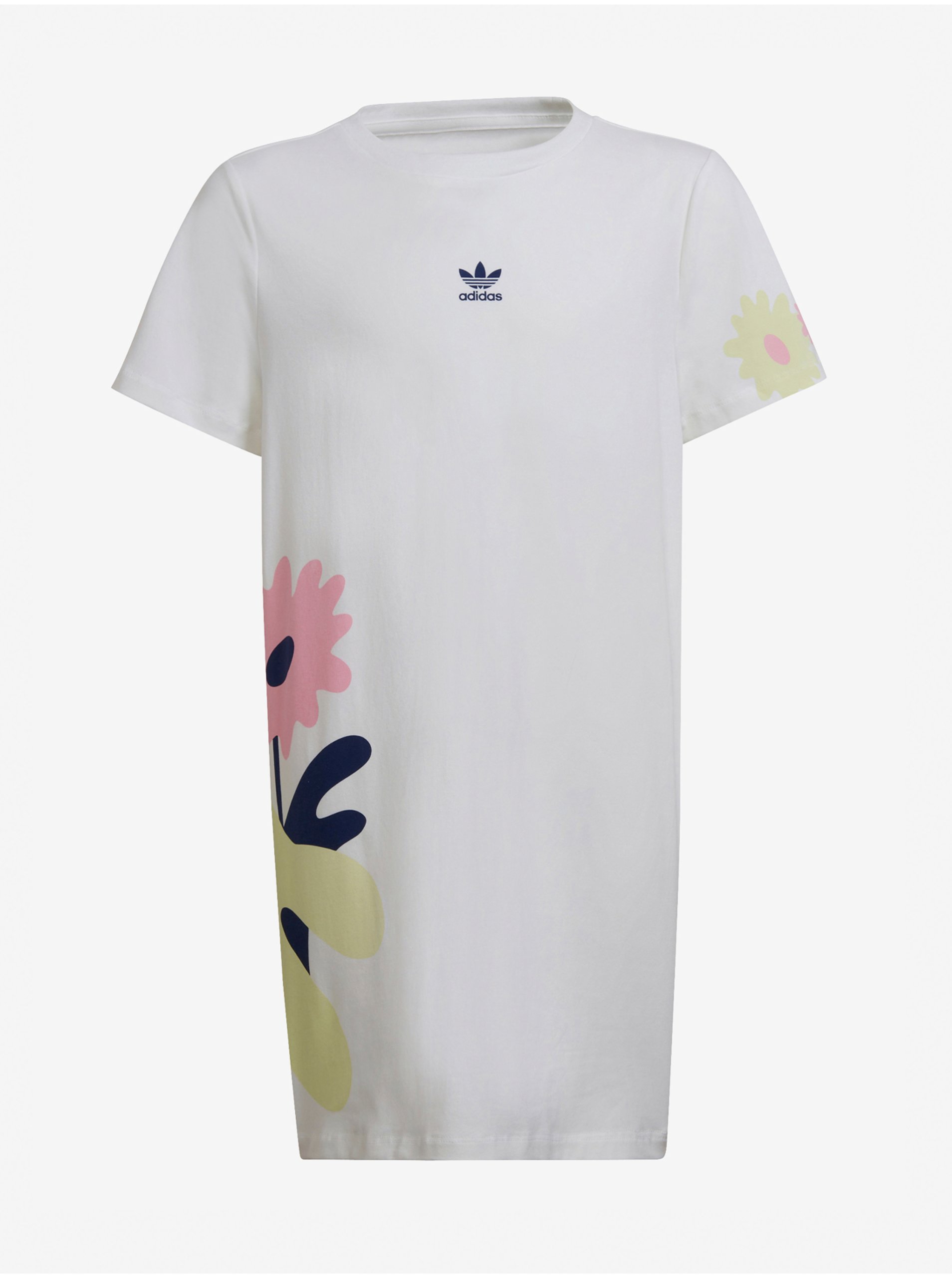 E-shop Biele dievčenské šaty adidas Originals