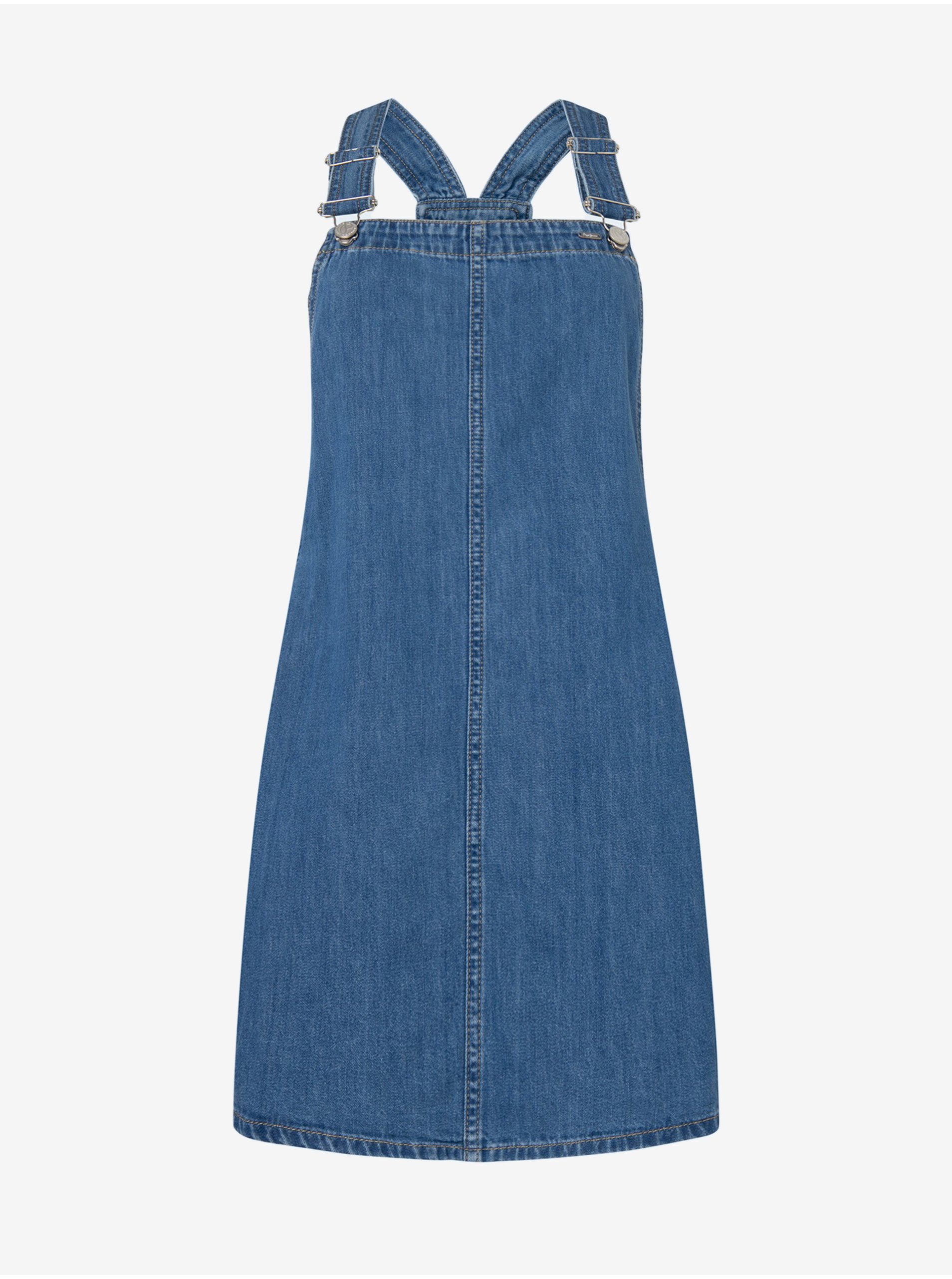 Levně Modré dámské džínové šaty Pepe Jeans Vesta
