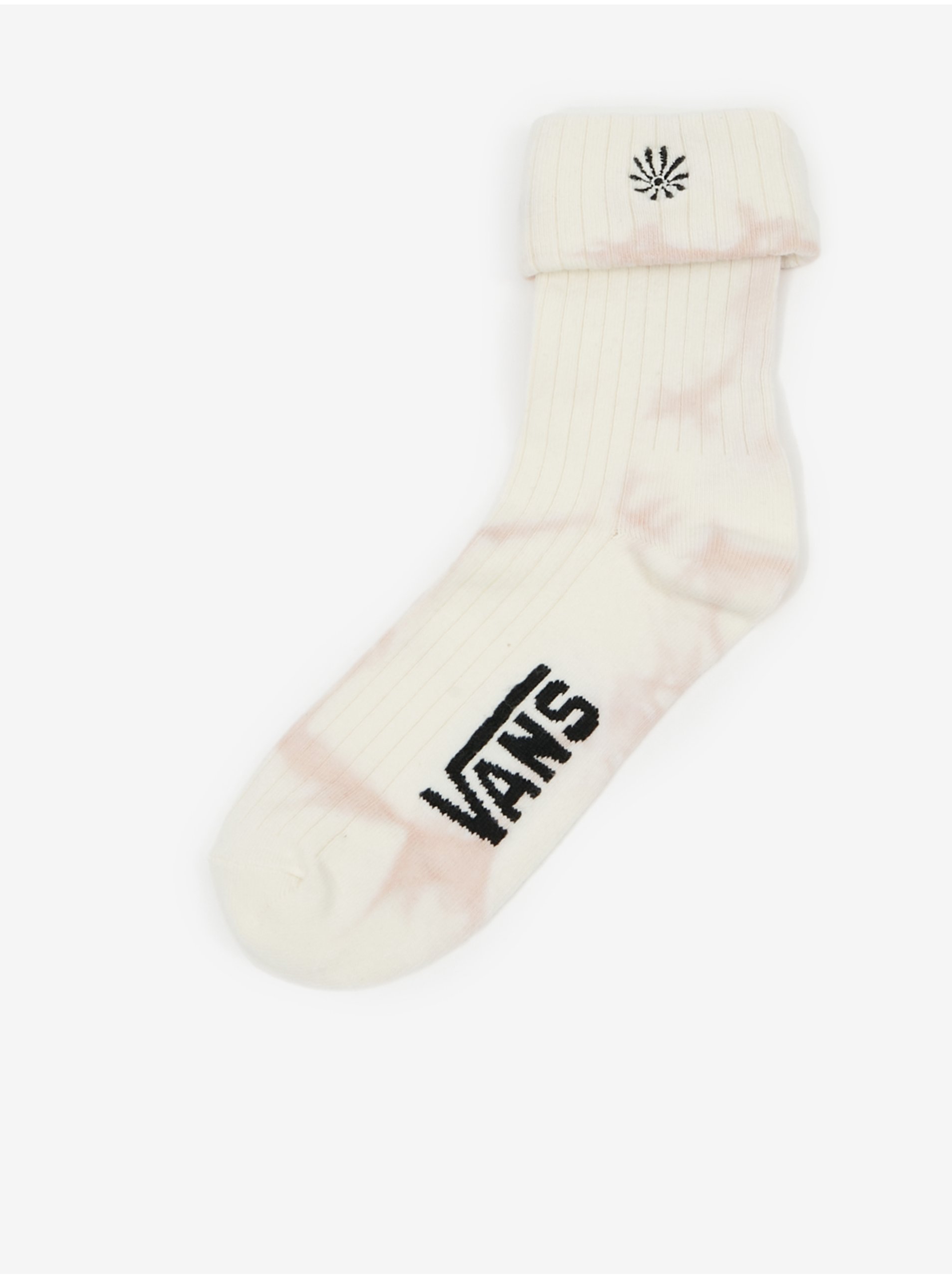 Lacno Bielo-ružové dámske vzorované ponožky VANS Divine Energy