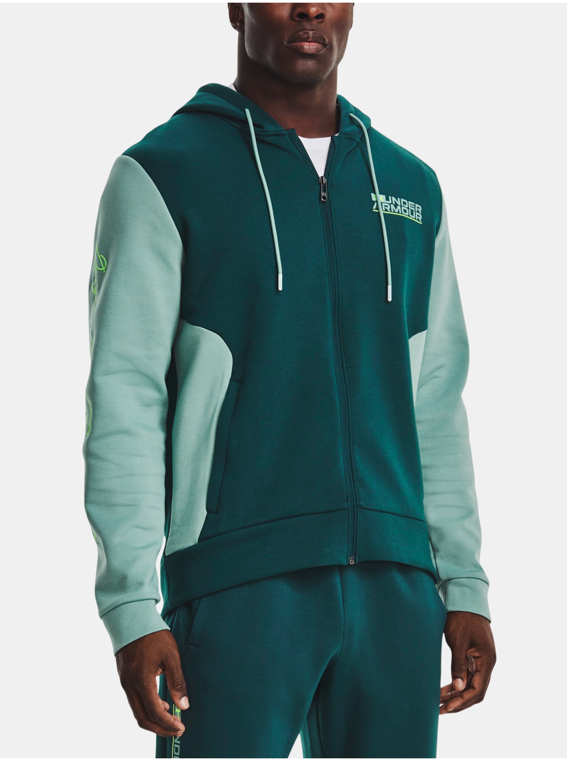 Levně Mikina Under Armour UA SUMMIT KNIT FZ HD - zelená