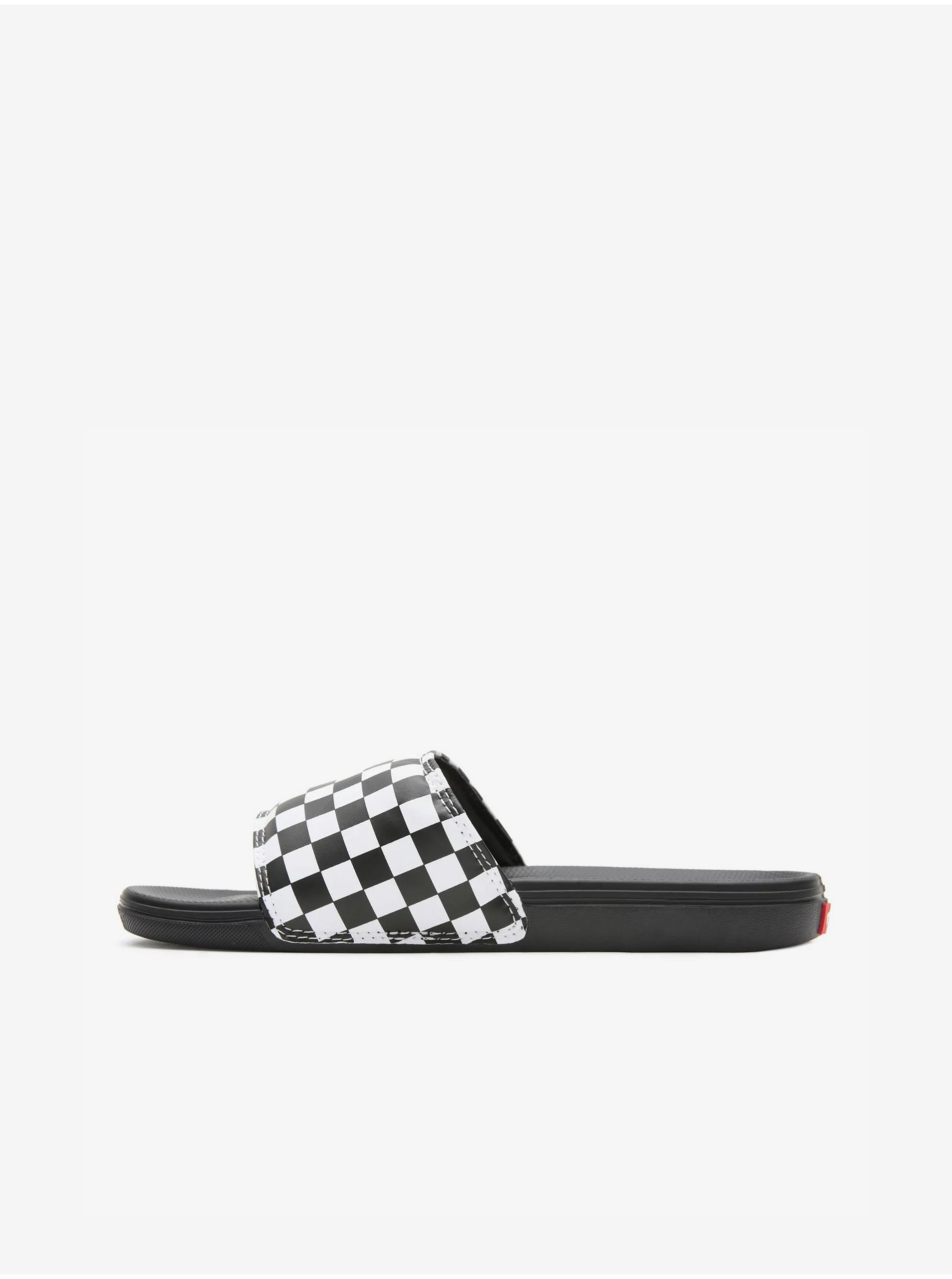 Lacno Bielo-čierne vzorované papuče VANS Checkerboard Mens La Costa