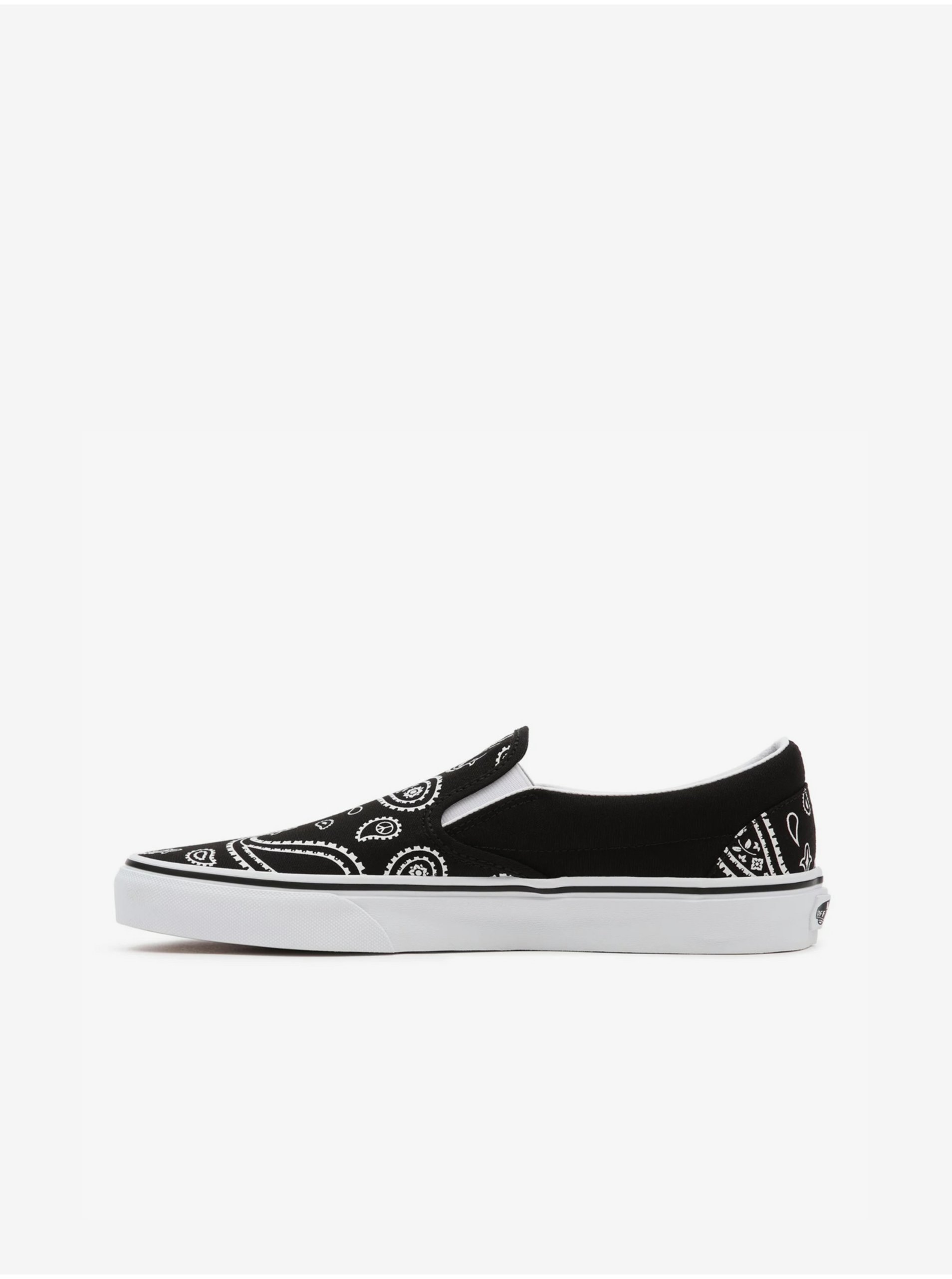 Lacno Čierne pánske vzorované slip on tenisky VANS UA Classic Slip On