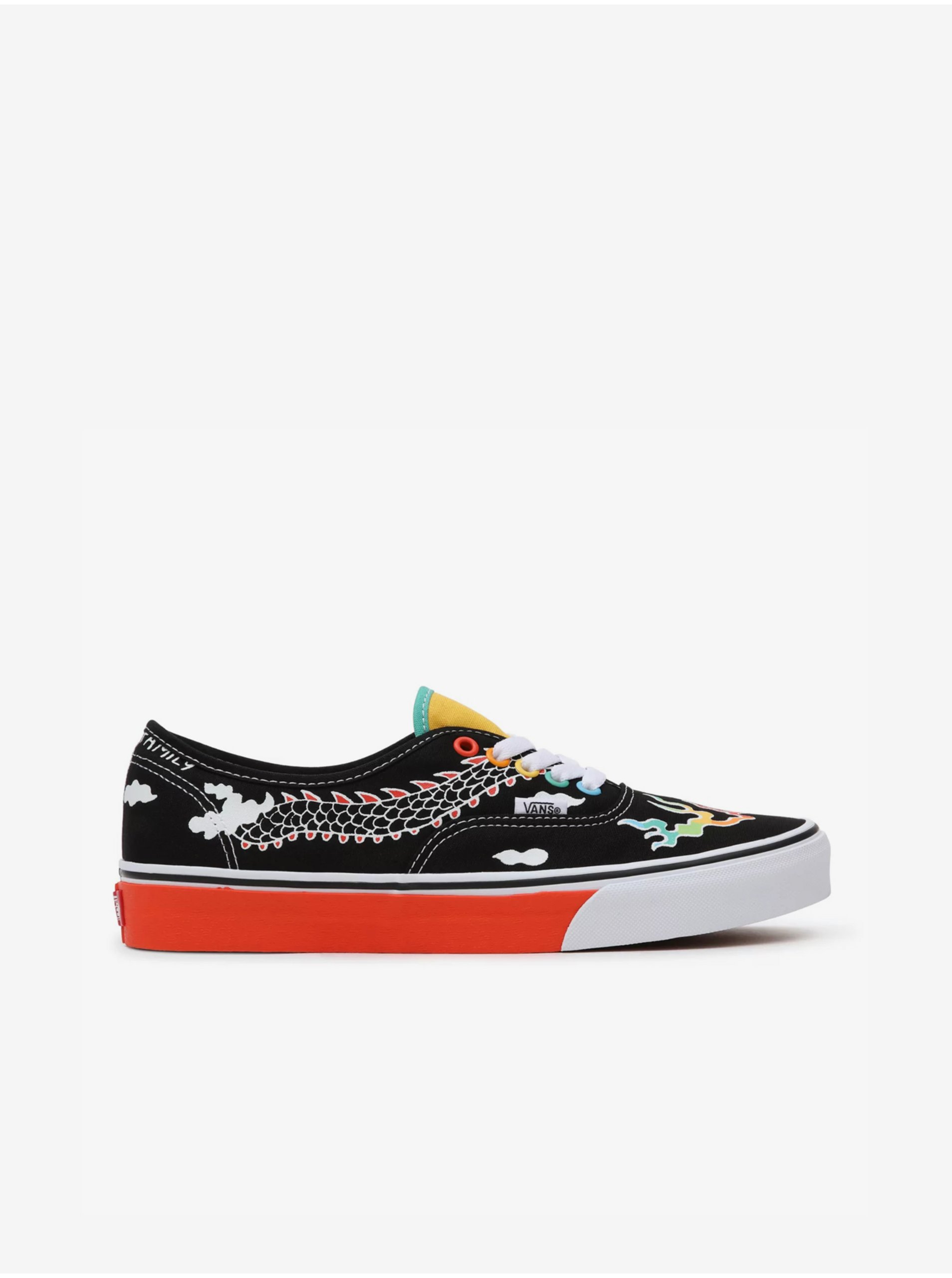 Levně Černé pánské vzorované tenisky VANS UA Authentic