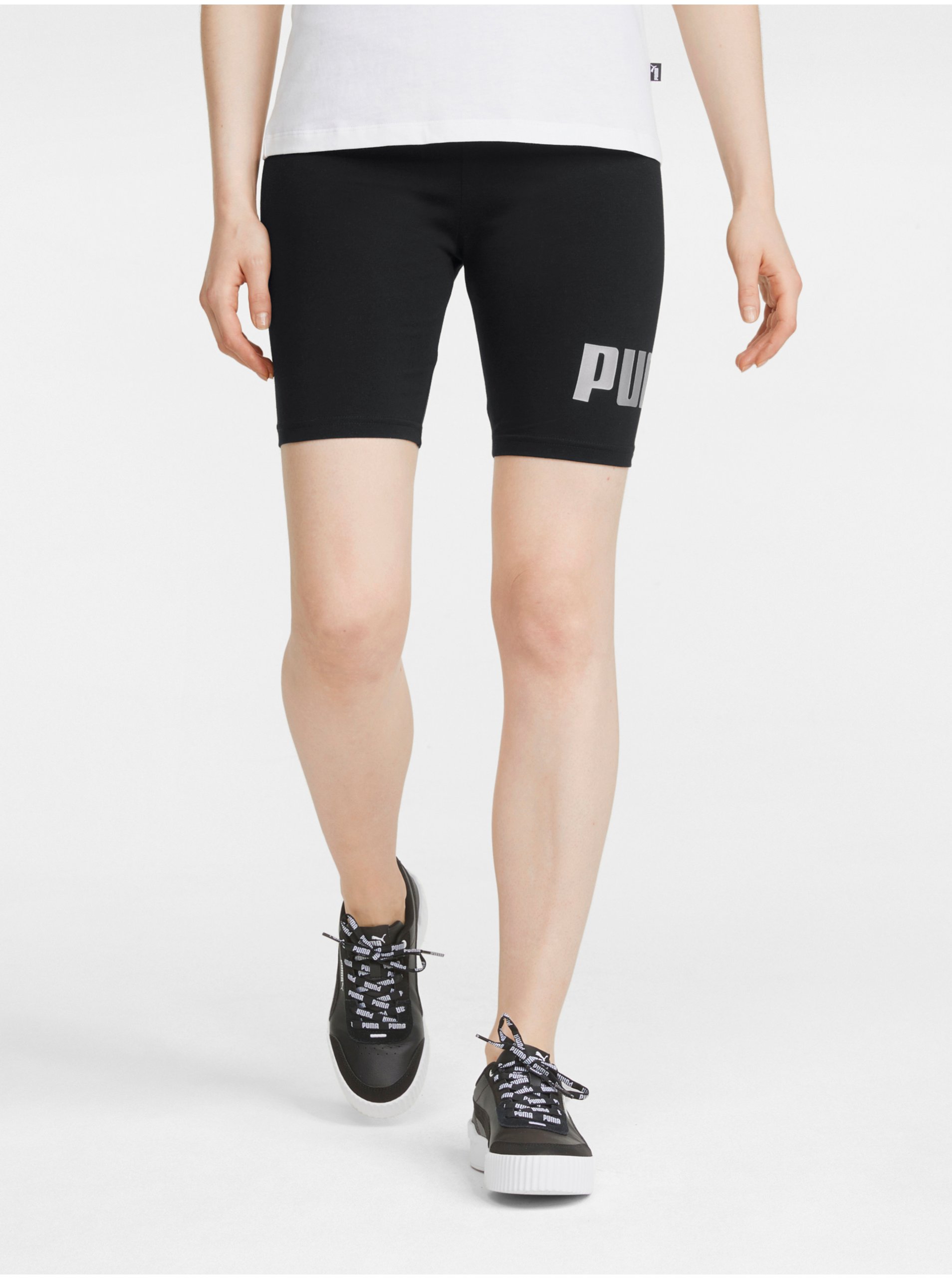 Levně Černé dámské krátké legíny Puma Biker Shorts