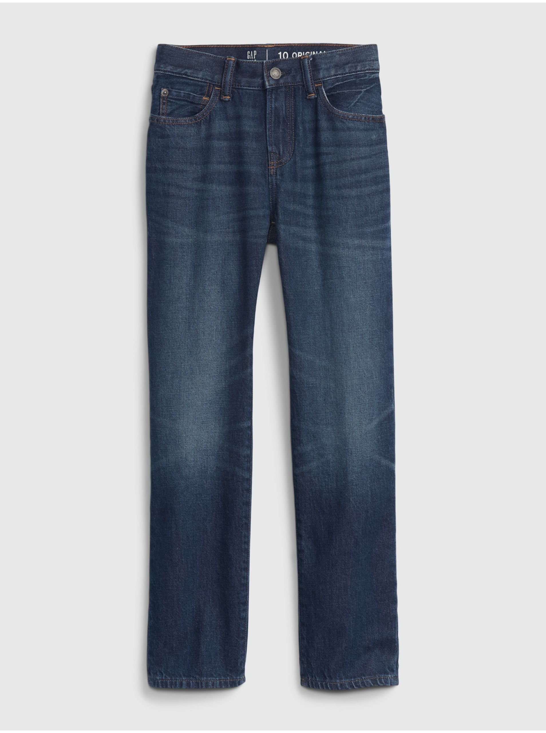 E-shop Modré dětské džíny GAP original fit Washwell