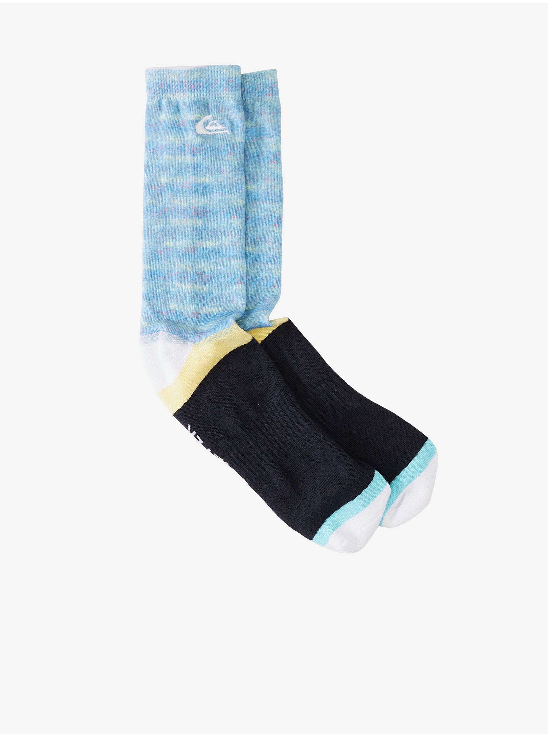 E-shop Sada dvoch párov ponožiek v čierno-modrej a čiernej farbe Quiksilver