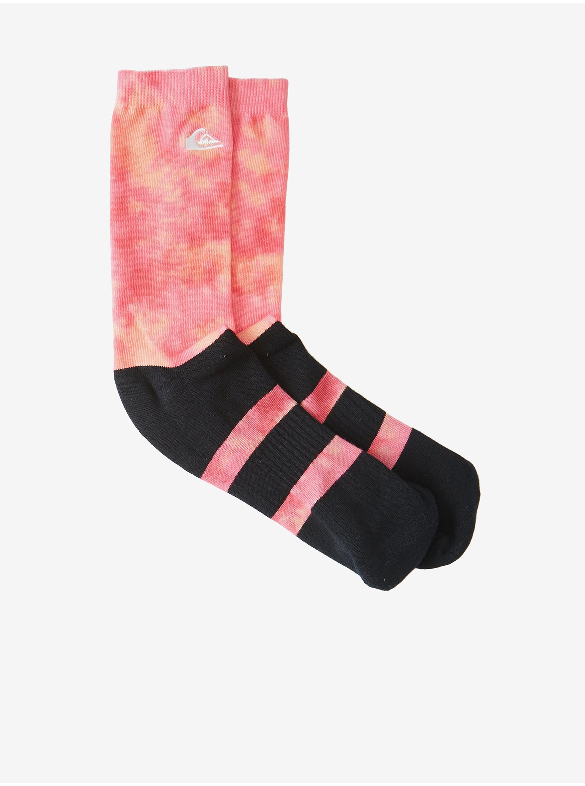 Lacno Sada dvoch párov ponožiek v čierno-ružovej a bielej farbe Quiksilver