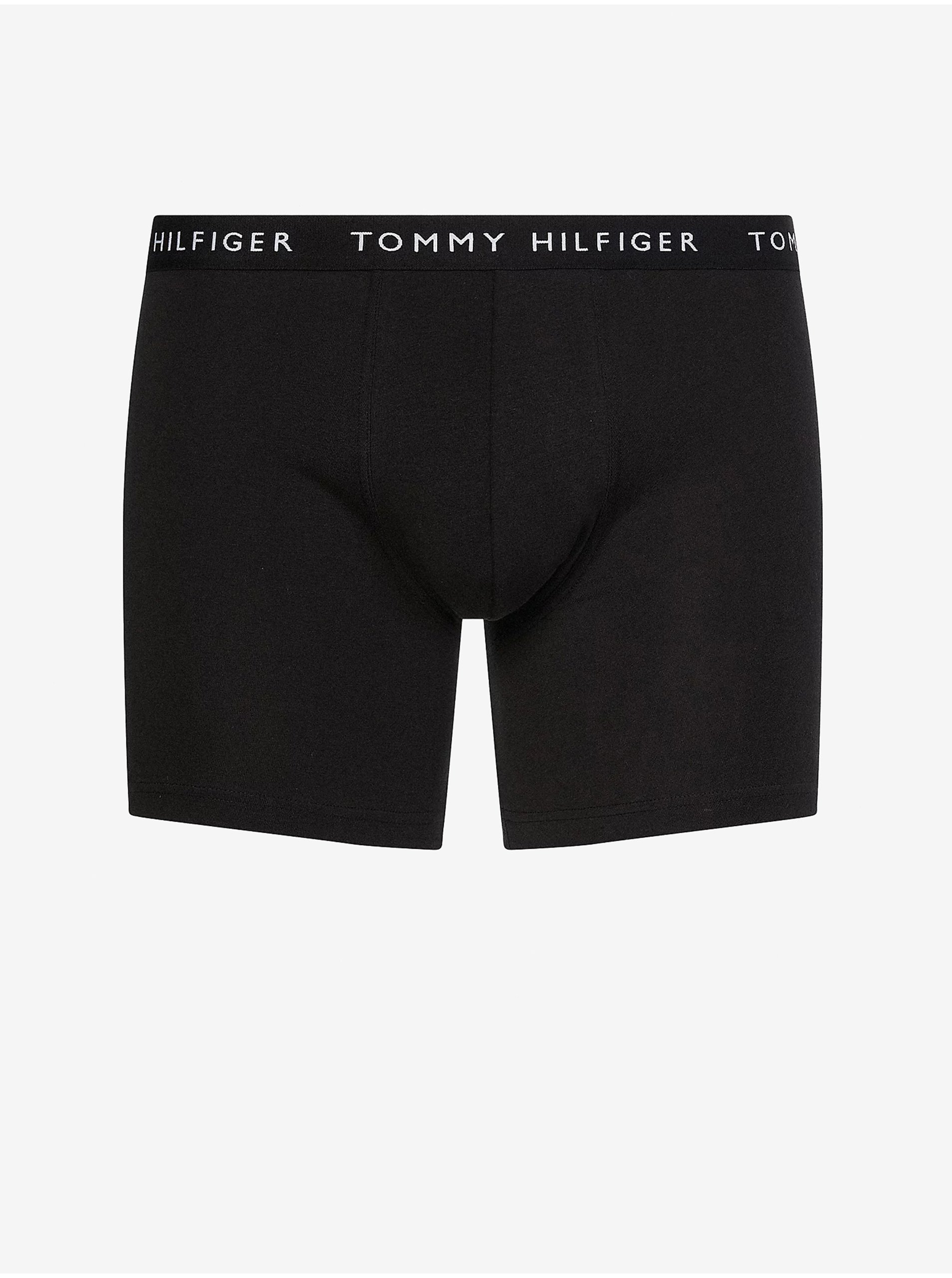 Levně Sada tří černých pánských boxerek Tommy Hilfiger Underwear