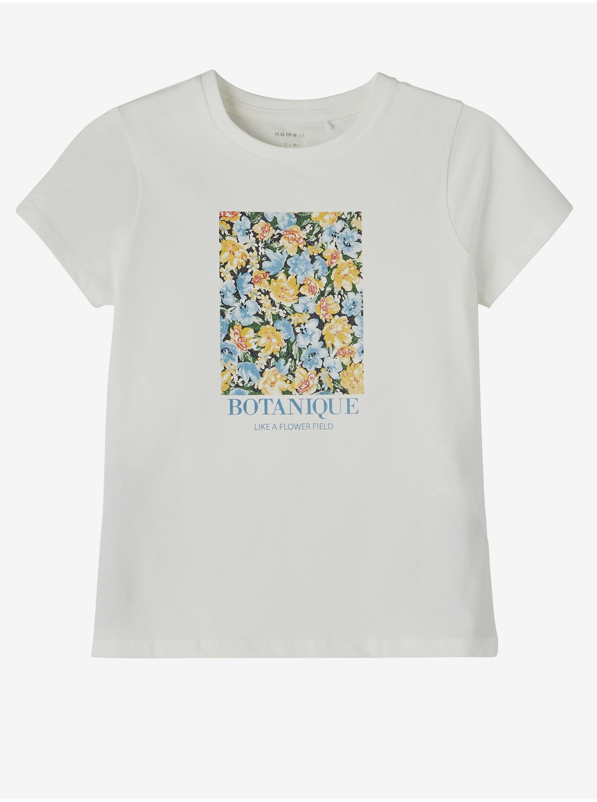 E-shop Krémové holčičí vzorované tričko name it Damily