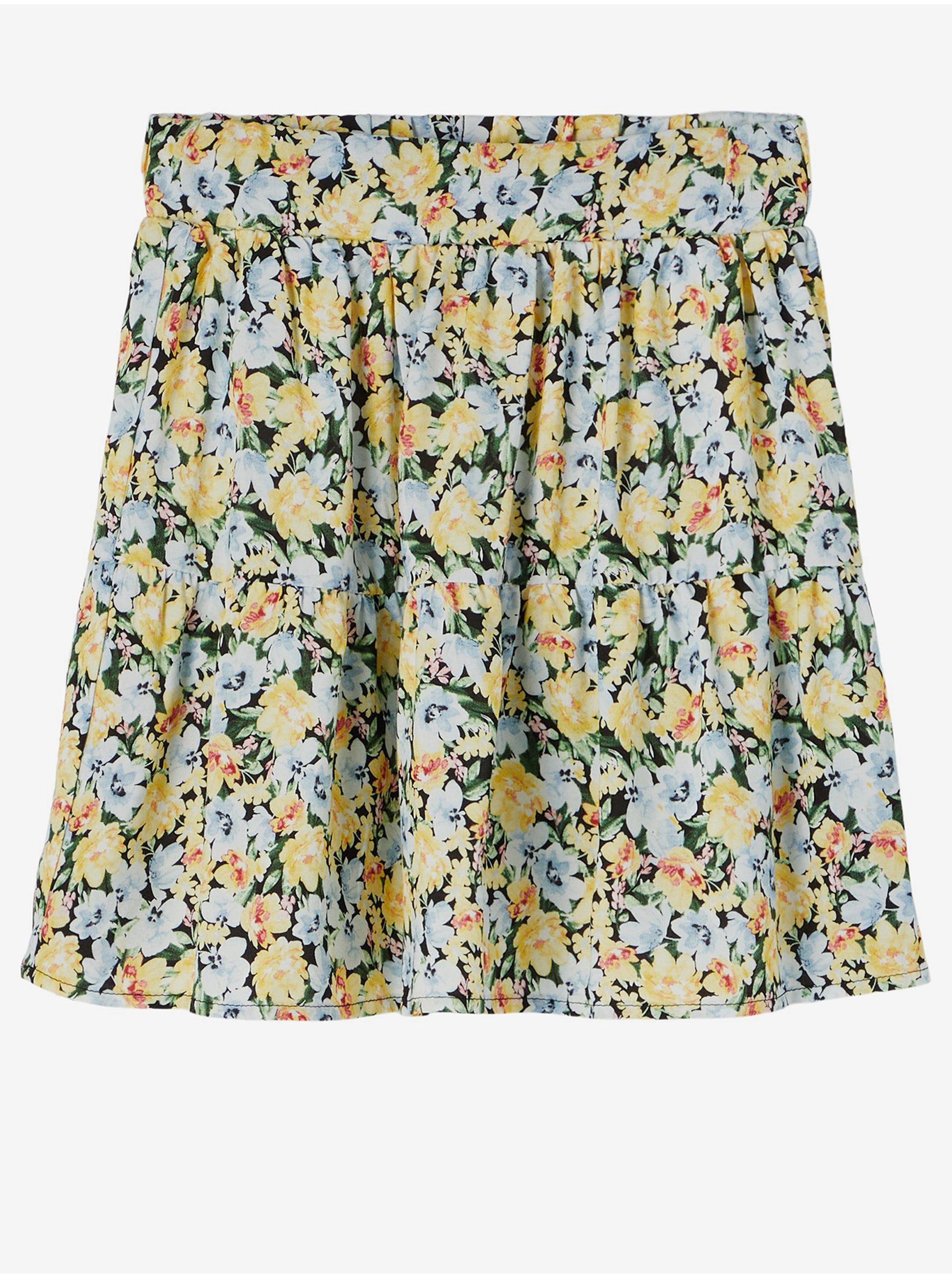 E-shop Žltá dievčenská kvetovaná sukňa name it Dunic