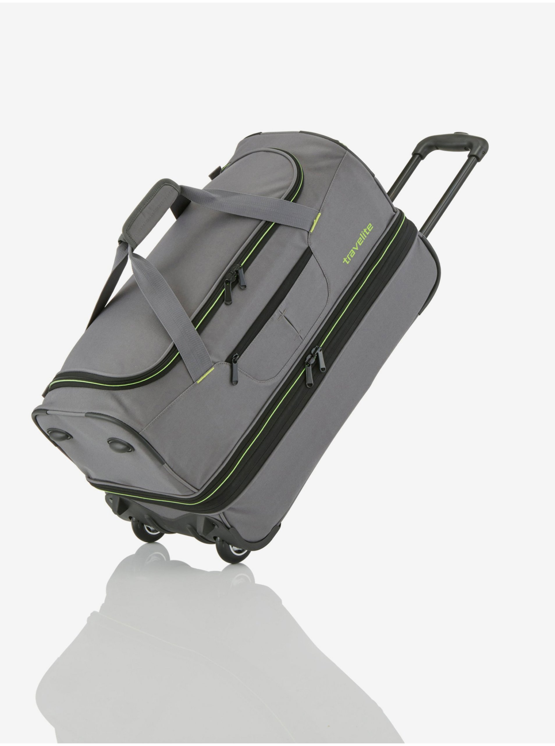 Levně Cestovní taška Travelite Basics Wheeled duffle S - šedo-zelená