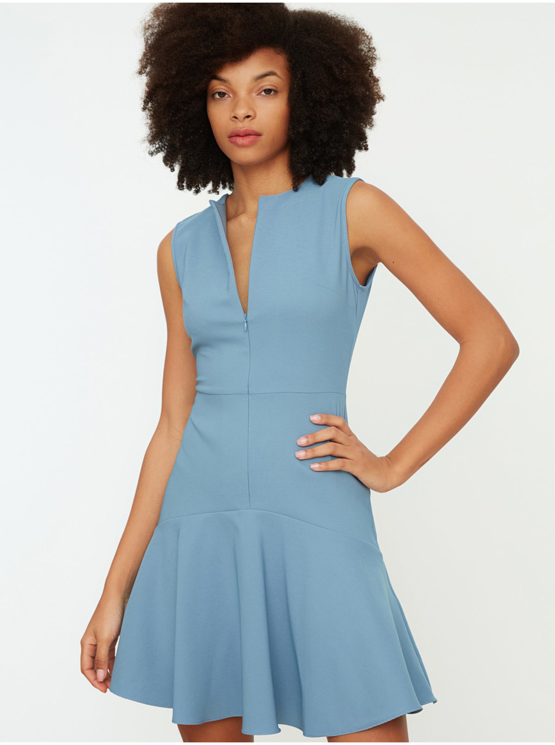E-shop Světle modré šaty Trendyol